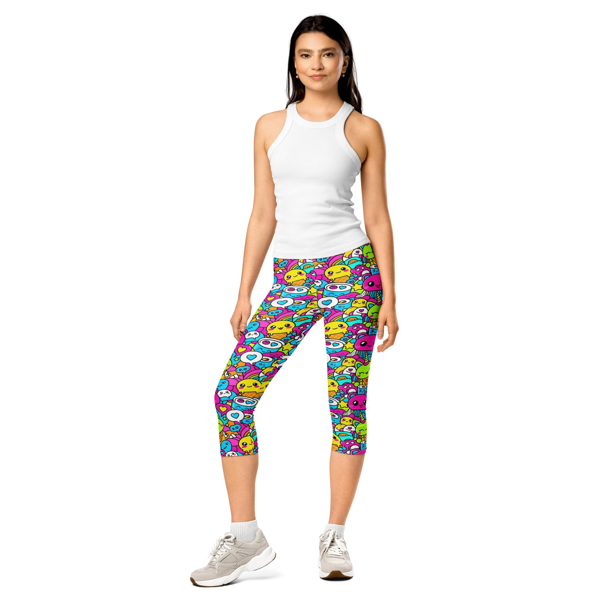 Kawaii Candy Land Capri Leggings | GearBunch