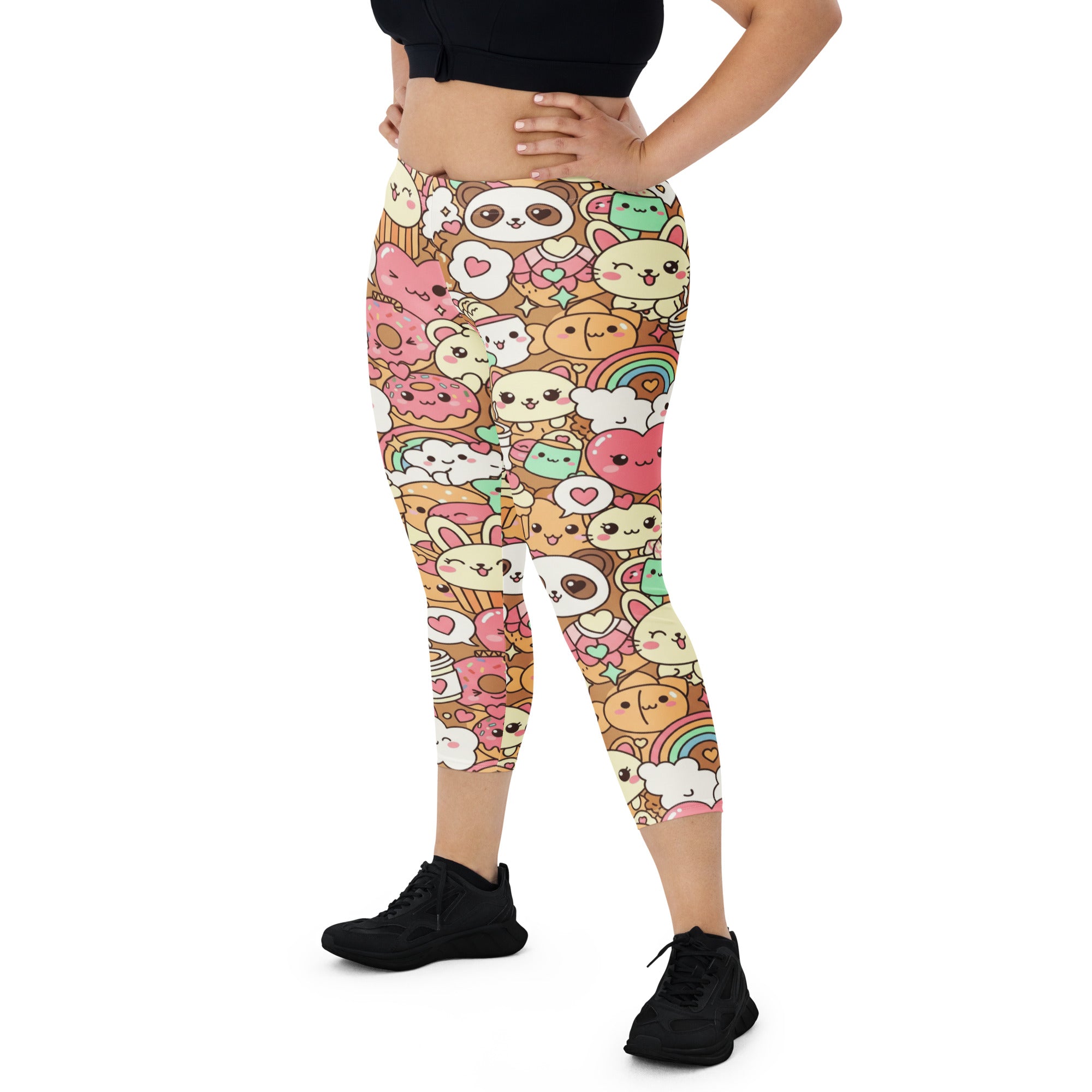 Kawaii Coffee Break Capri Leggings | GearBunch
