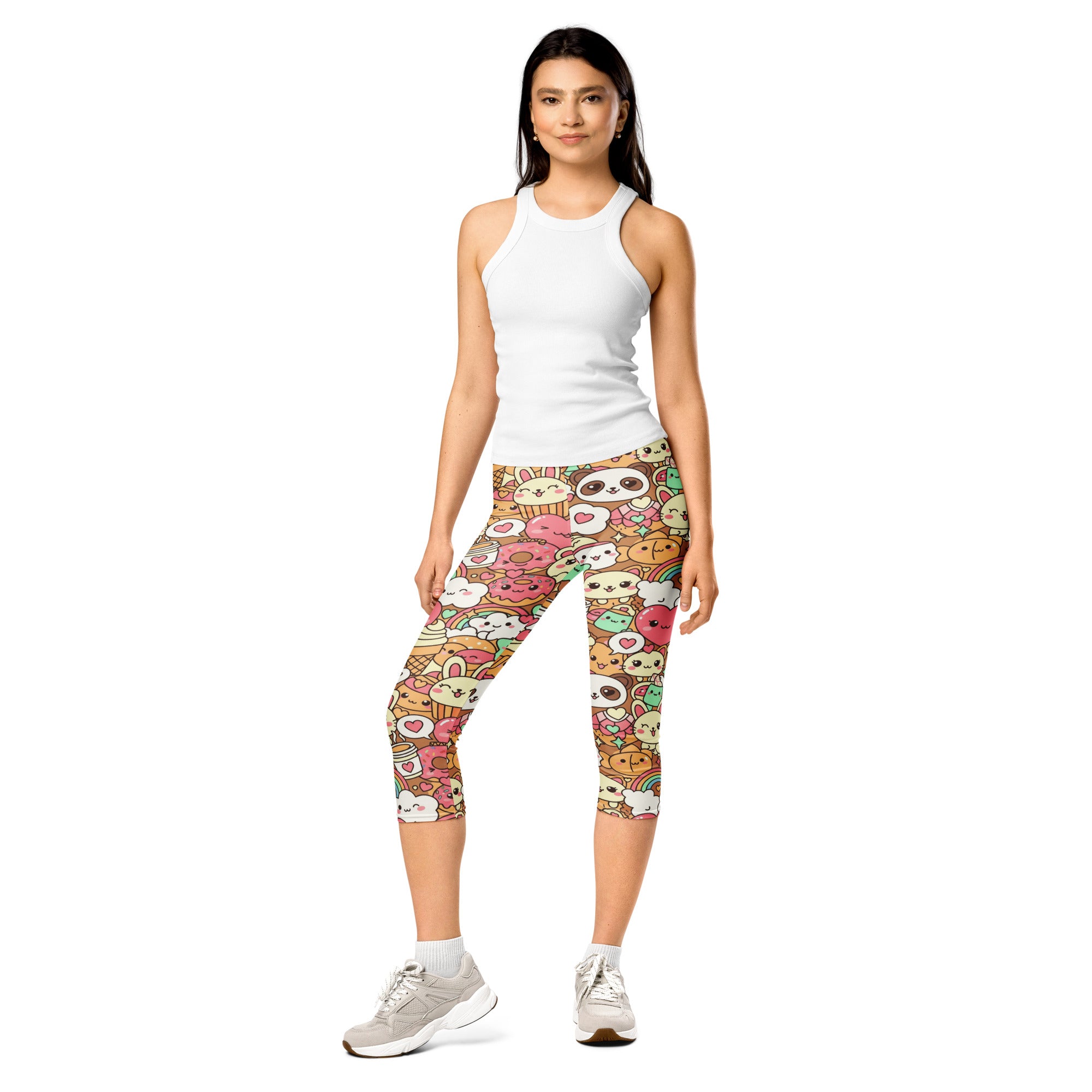 Kawaii Coffee Break Capri Leggings | GearBunch