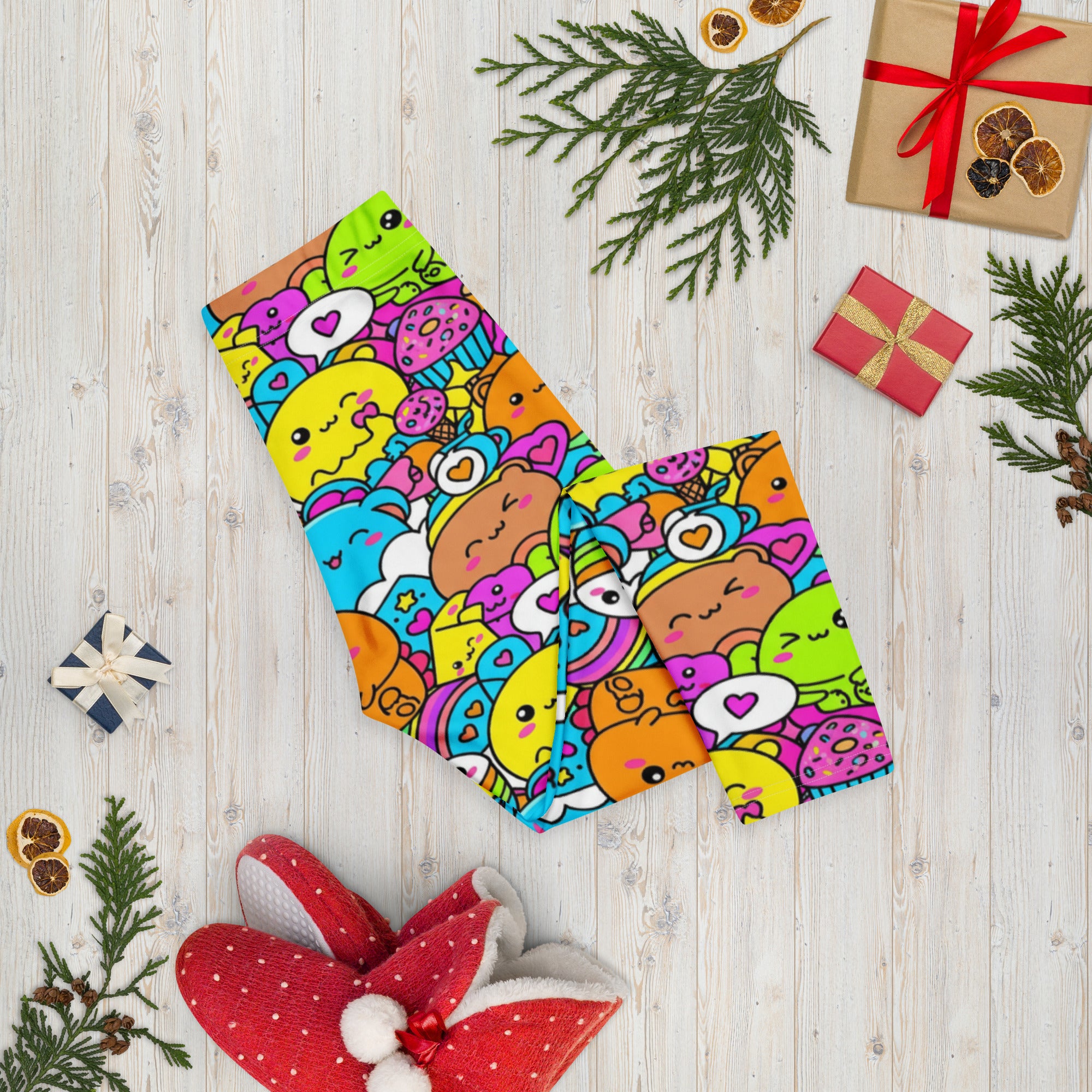Kawaii Dinosaur Stomp Capri Leggings | GearBunch