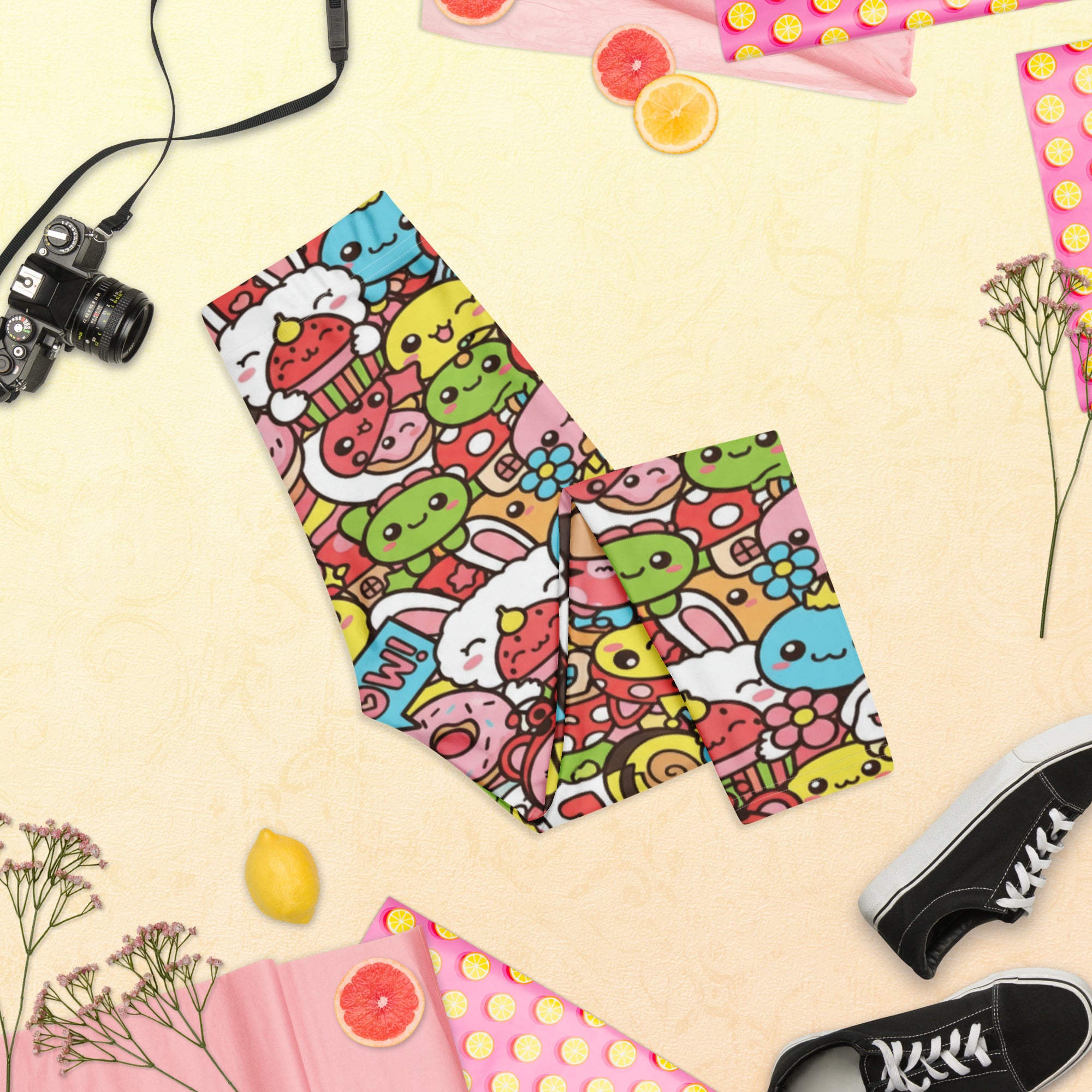 Kawaii Garden Bugs Capri Leggings | GearBunch