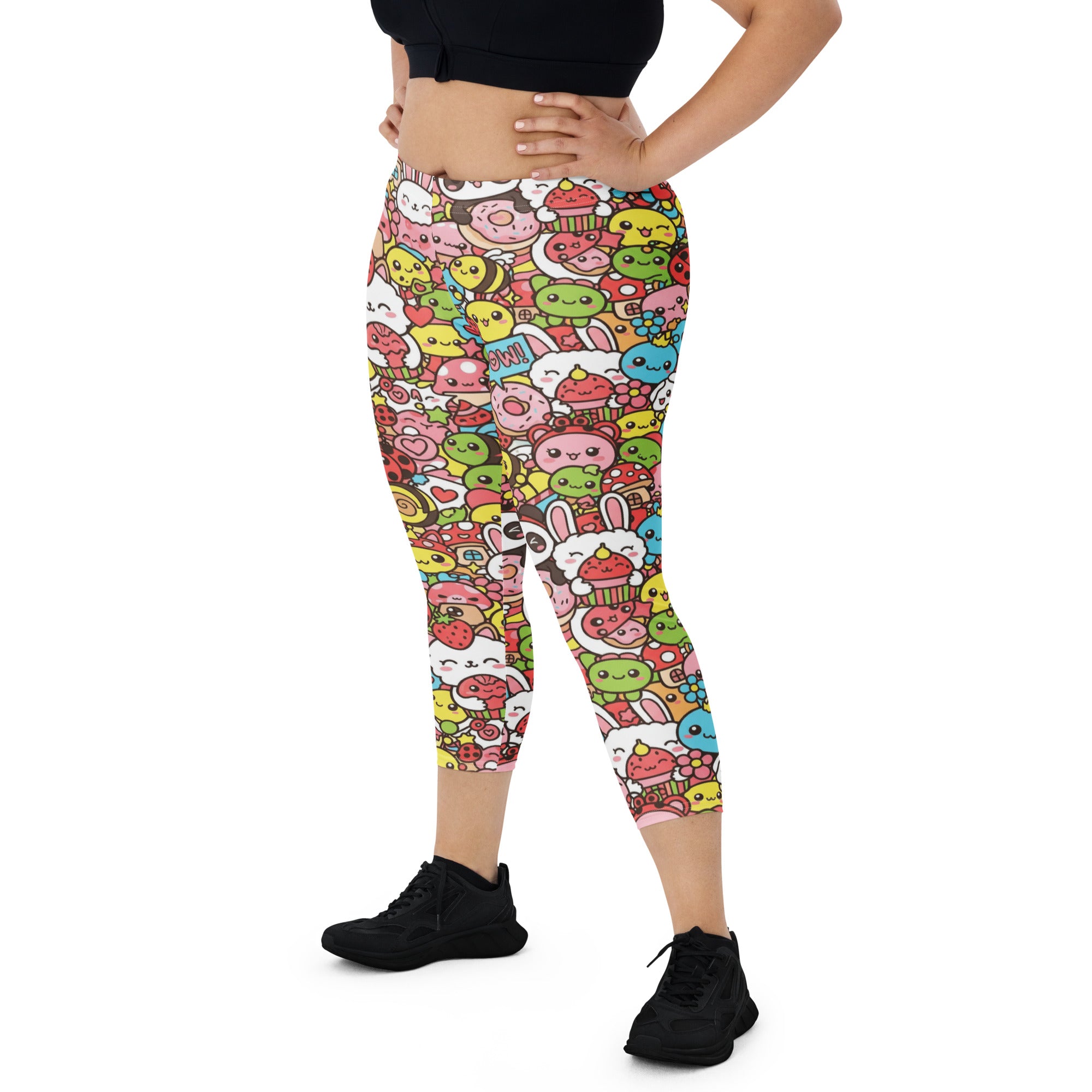 Kawaii Garden Bugs Capri Leggings | GearBunch