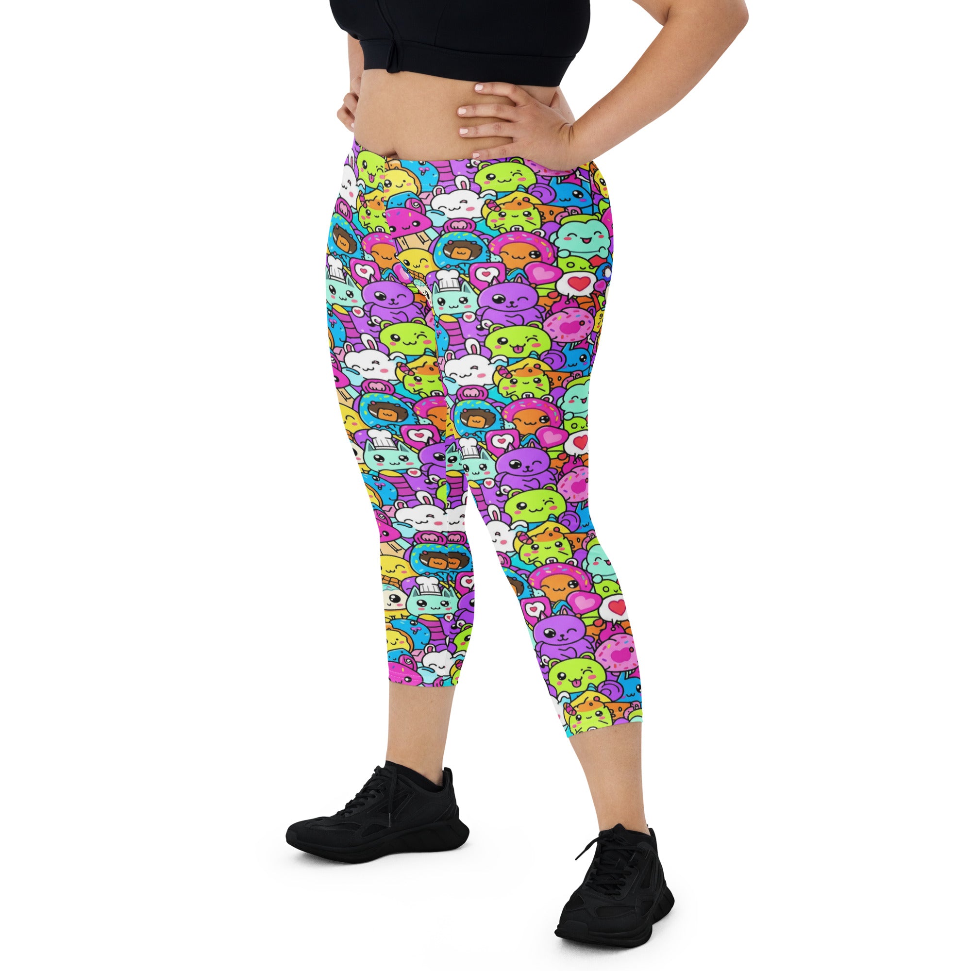 Kawaii Monster Pals Capri Leggings | GearBunch