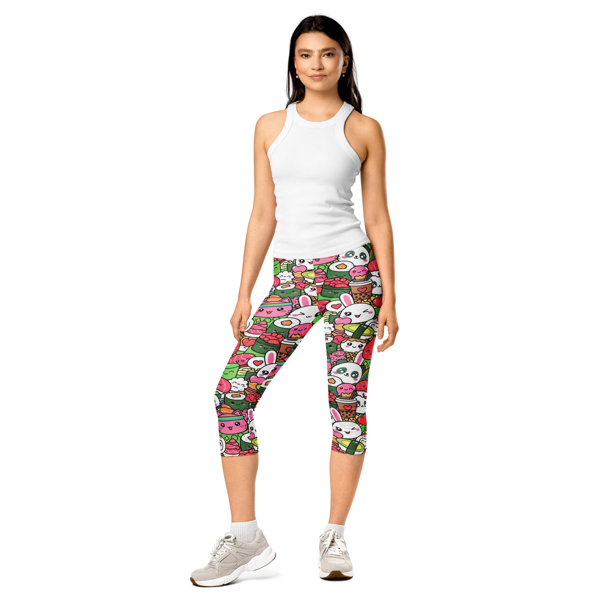 Kawaii Sushi Party Capri Leggings | GearBunch