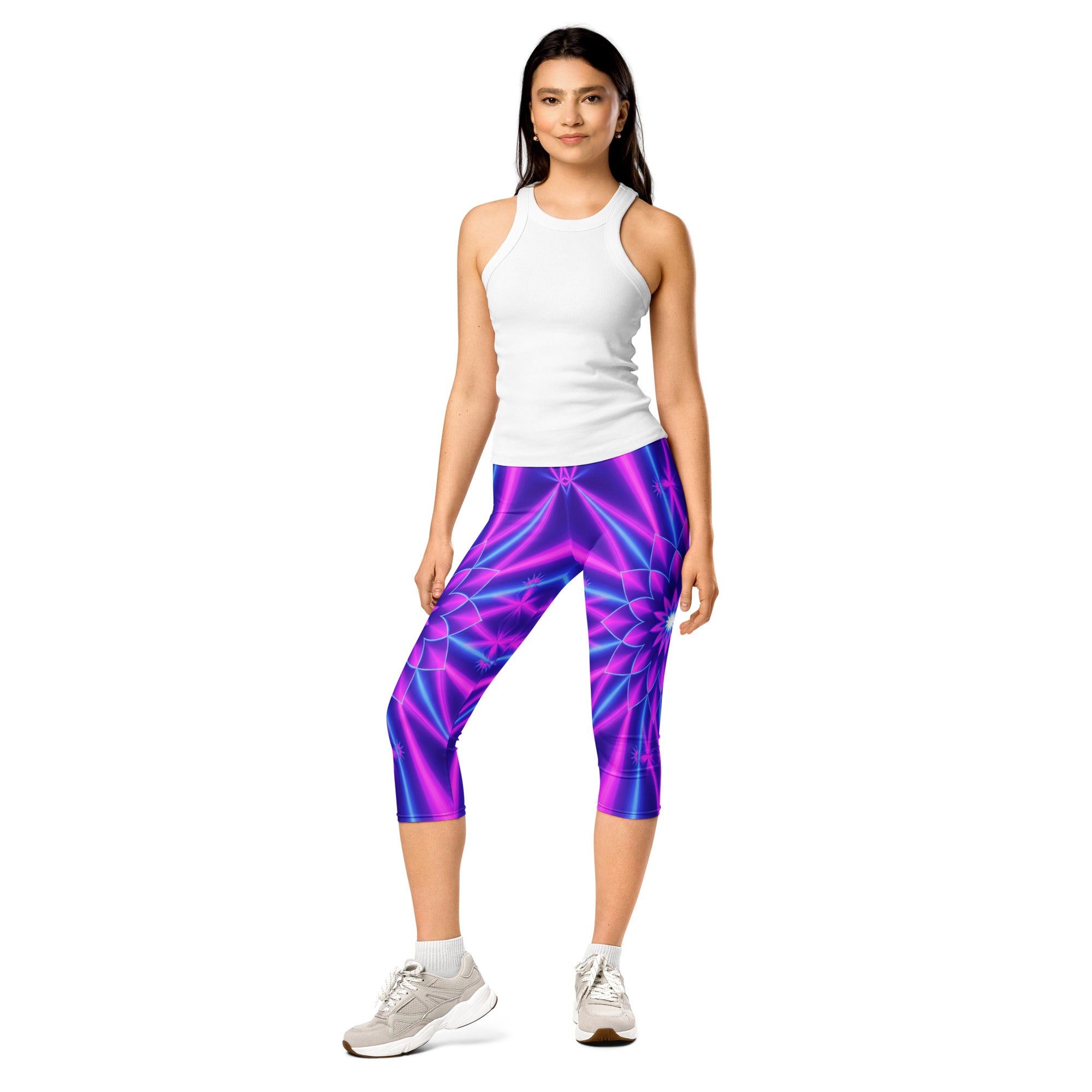 Cosmic Violet Capri Leggings | GearBunch