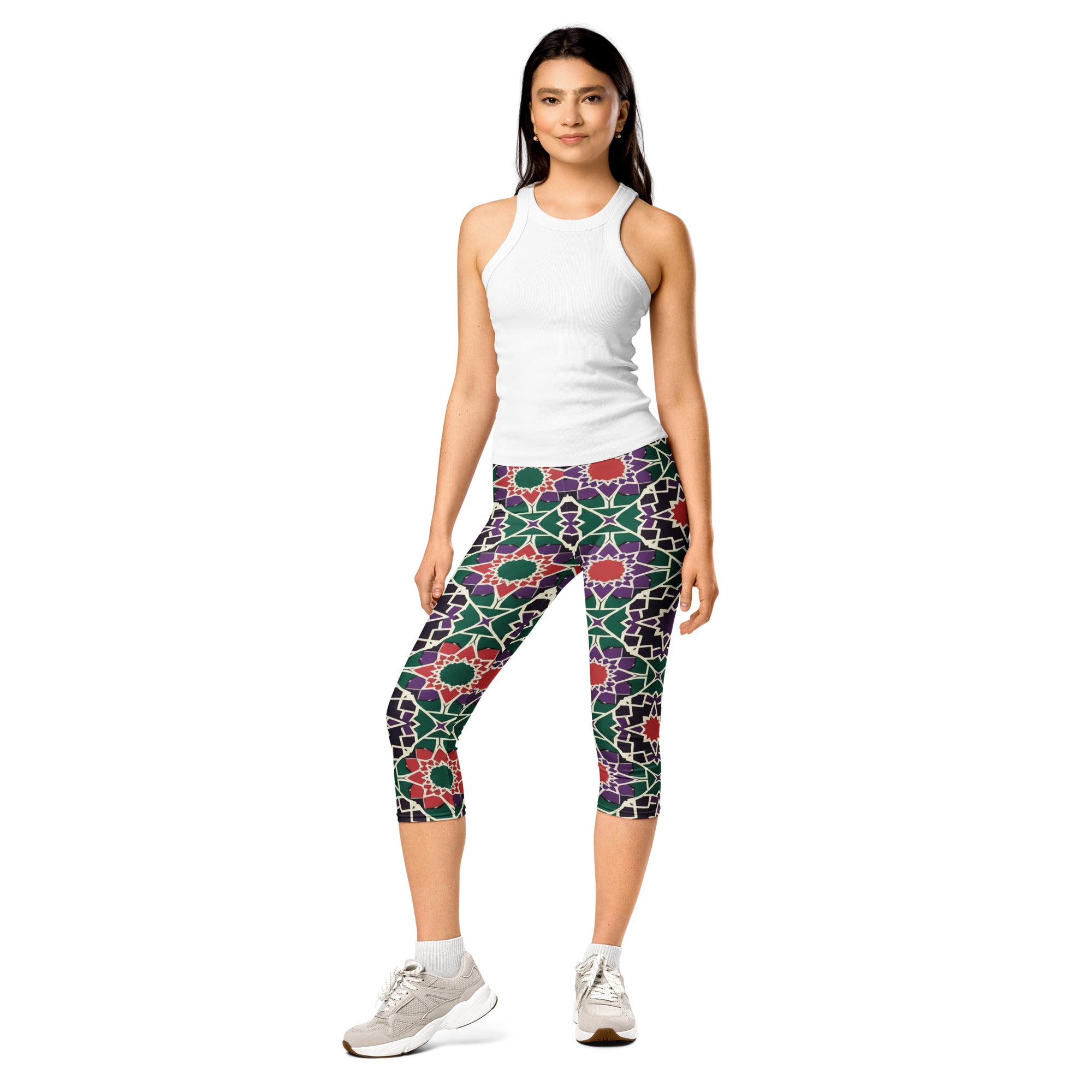 Zellige Forest Berry Capri Leggings | GearBunch