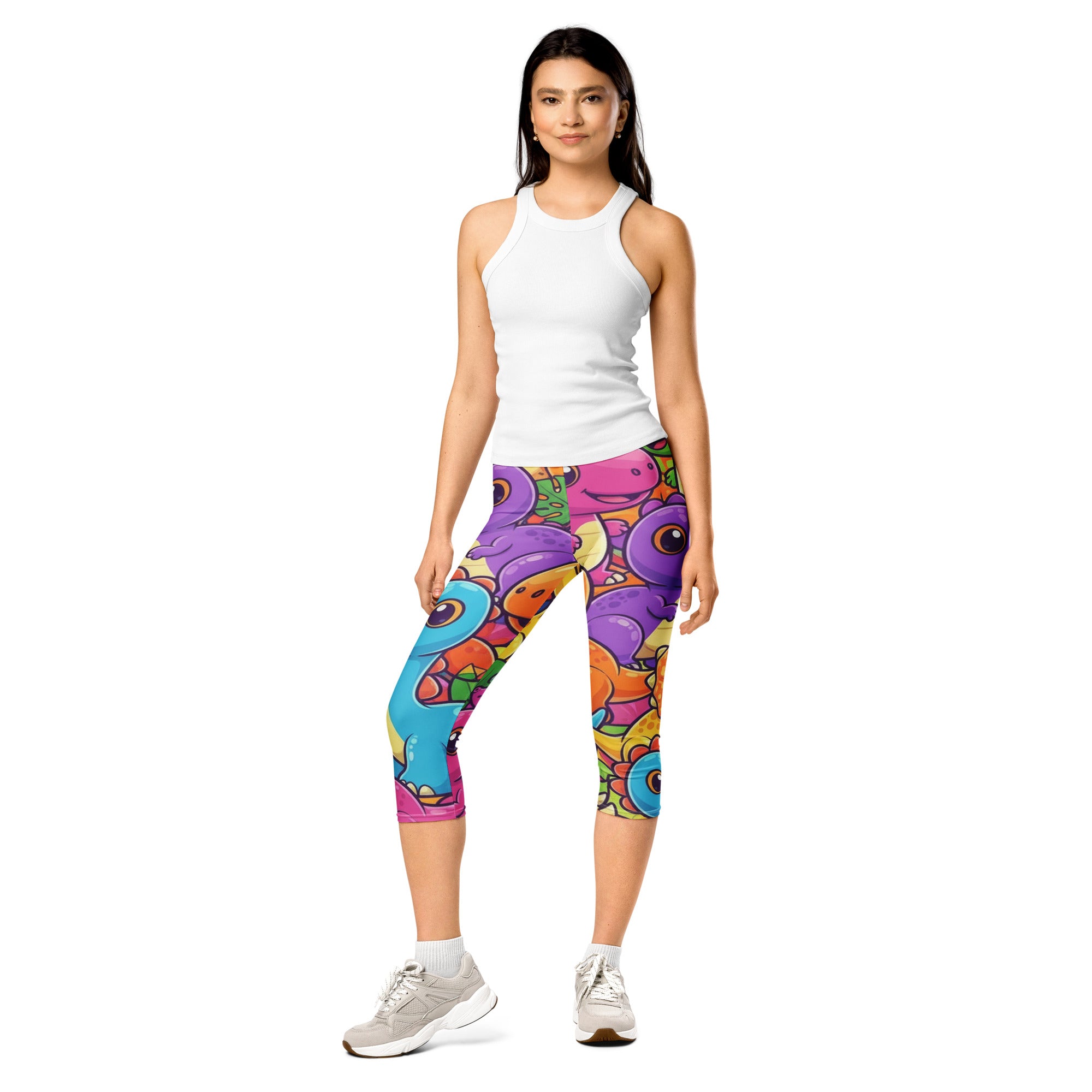 Dinosaur Stomp Capri Leggings | GearBunch