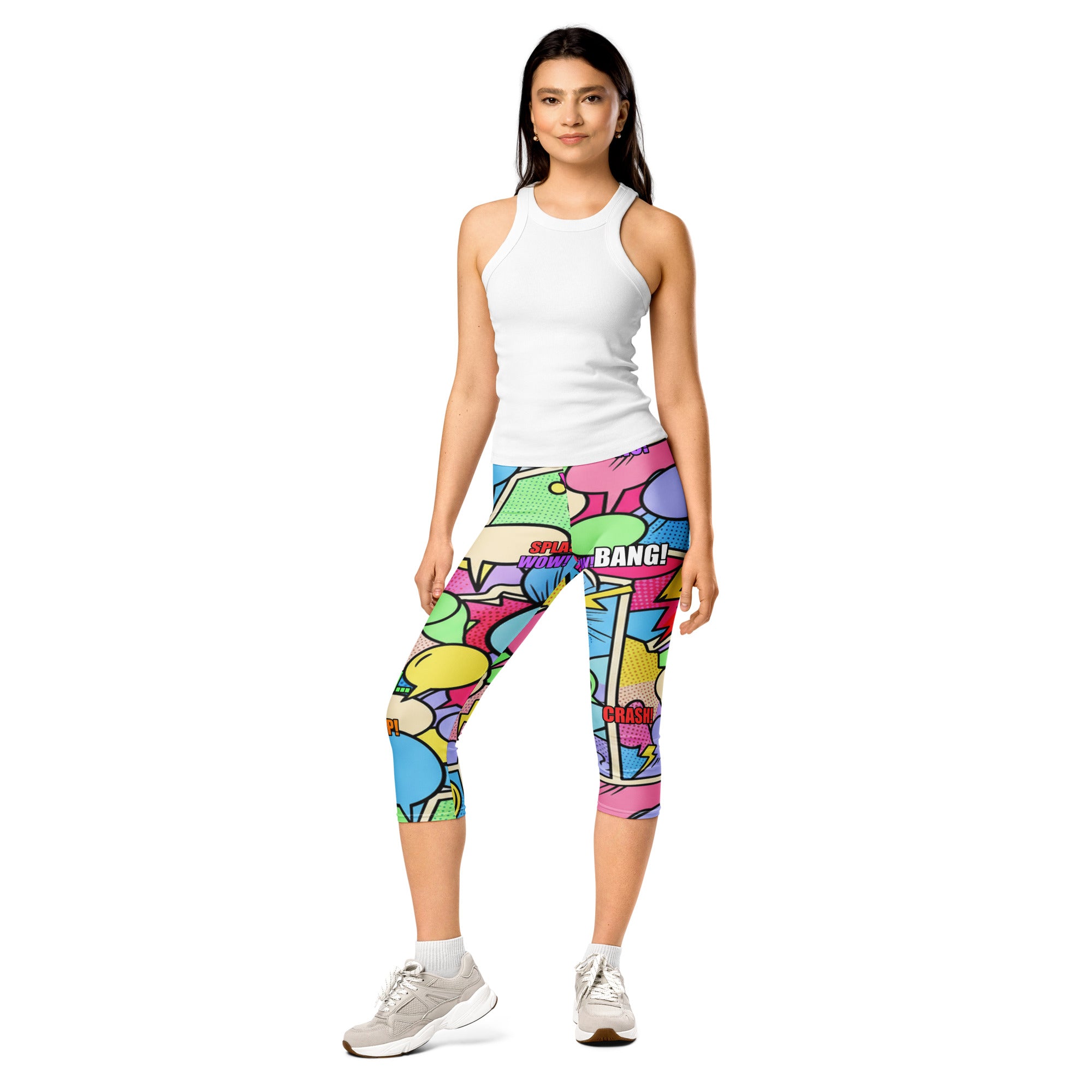 Comic Pop Candy Pastel Capri Leggings | GearBunch