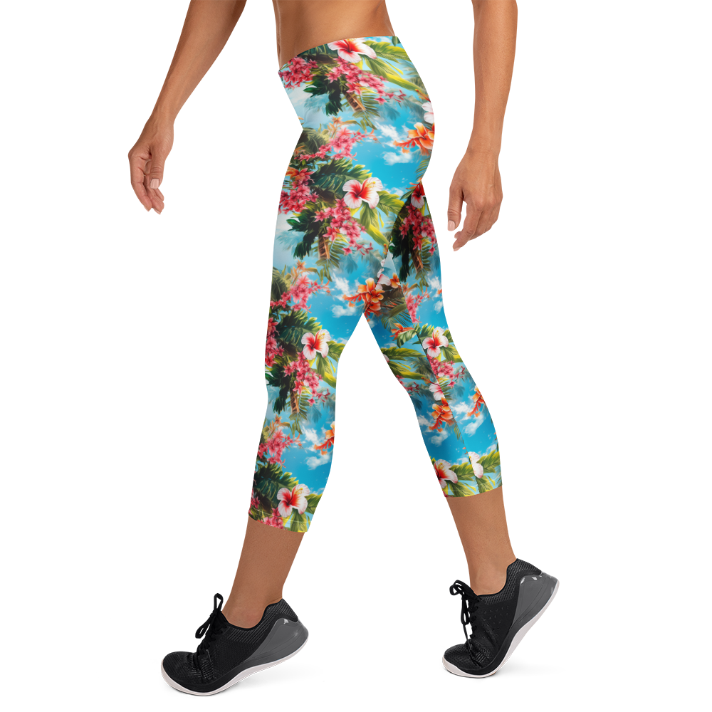 Tropical Beach Capris Left View