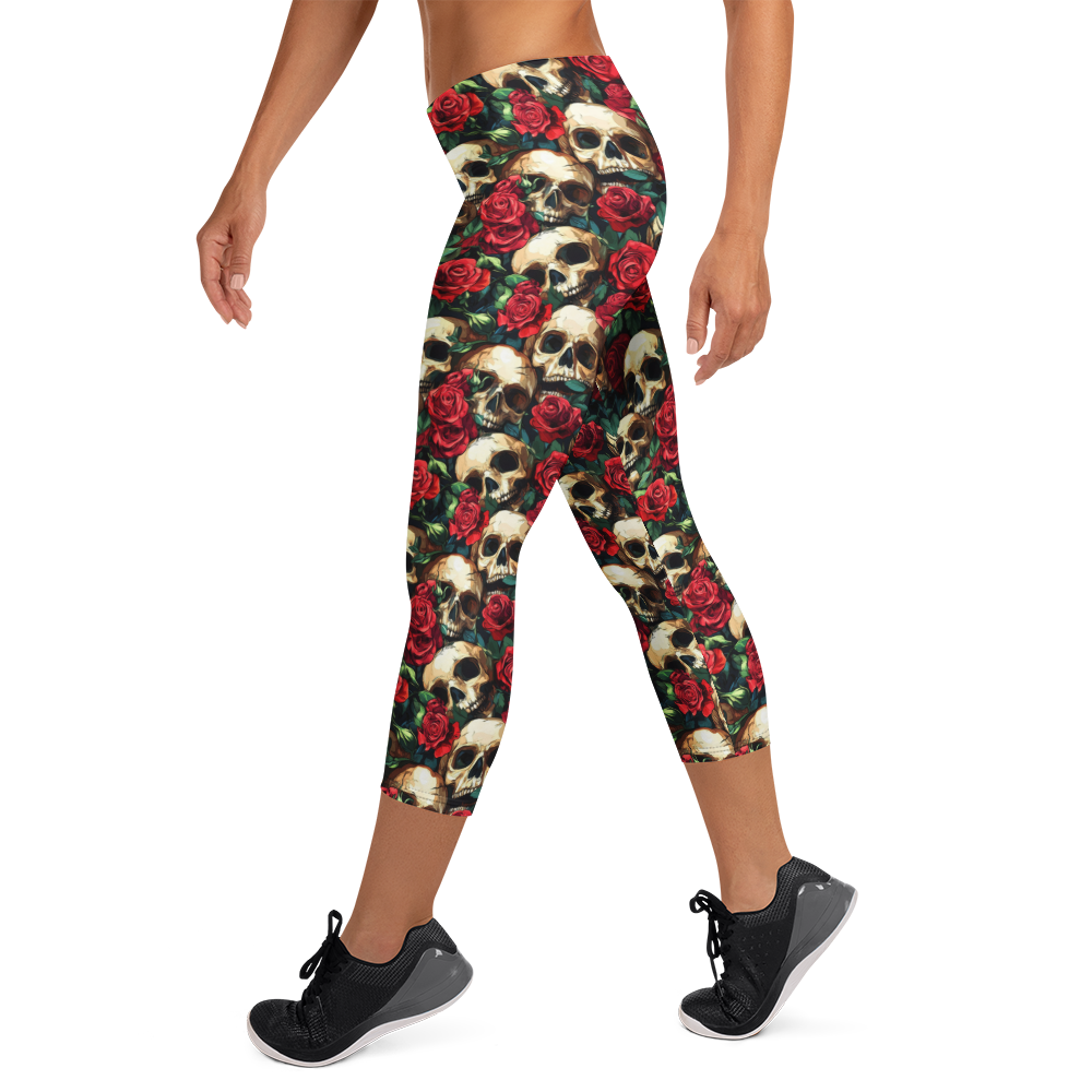Garden Skull Capris Left View