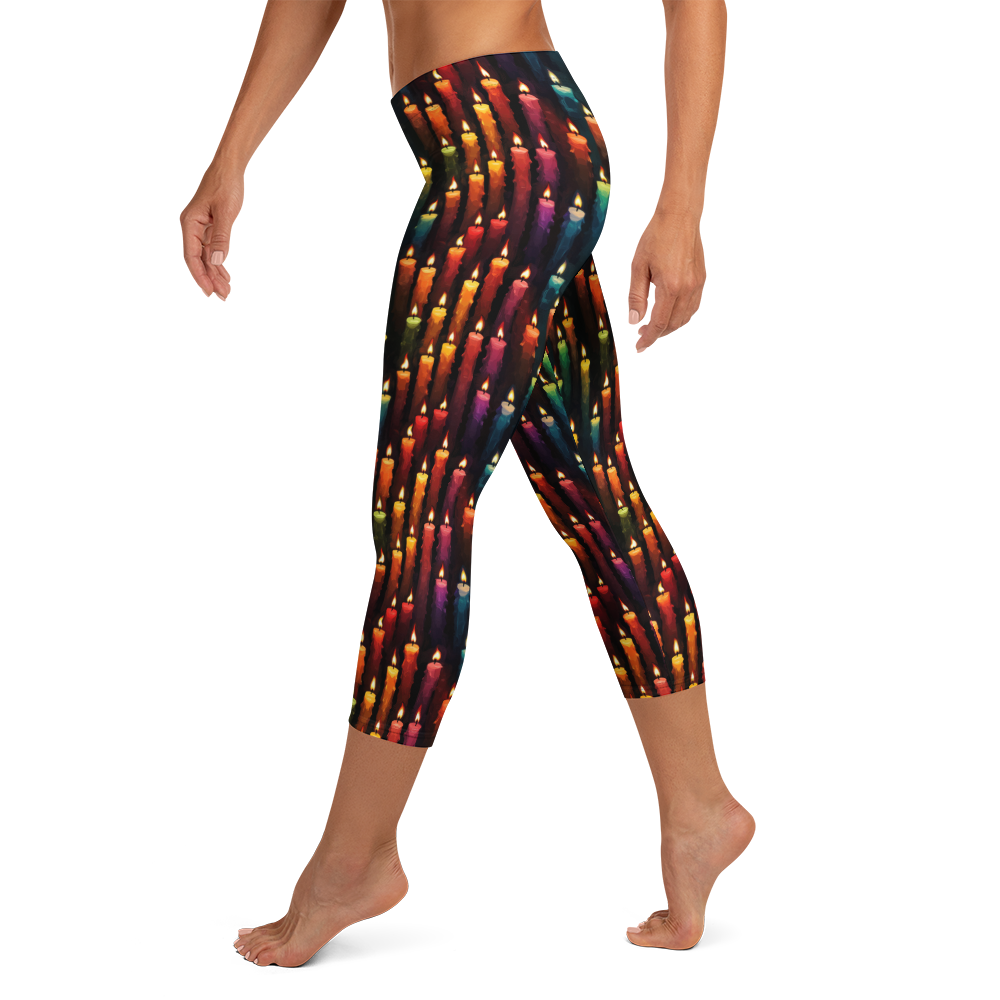 Colorful Candle Capris Left View