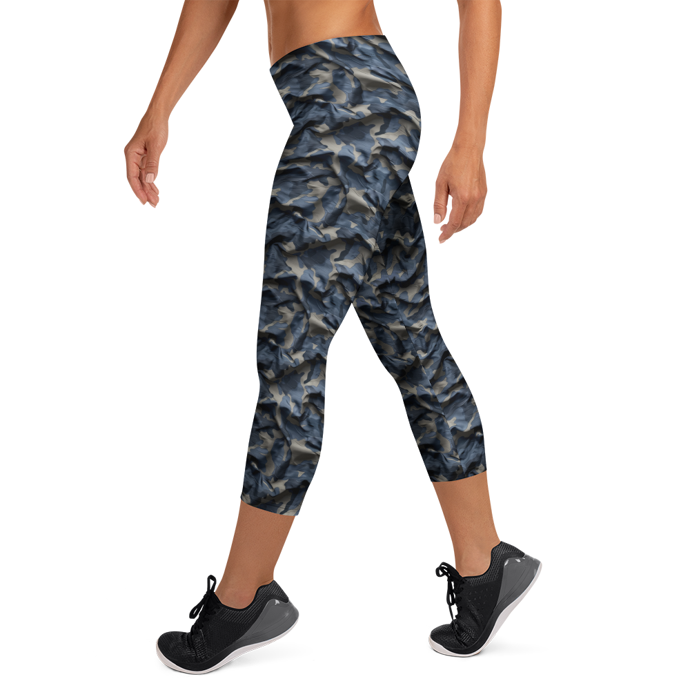 3D Navy Camo Capris | GearBunch