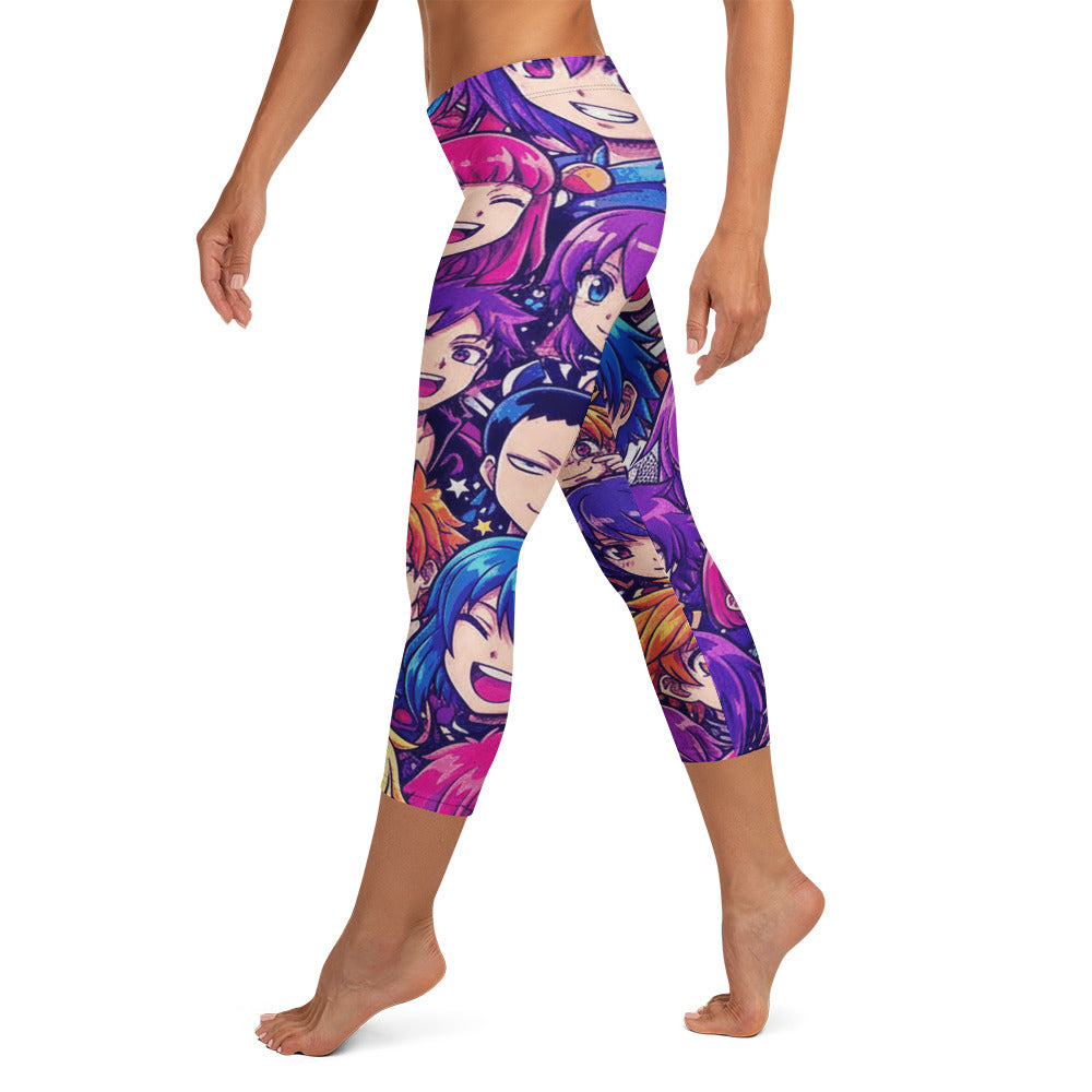 Anime Galaxy Hero Capri Leggings | GearBunch