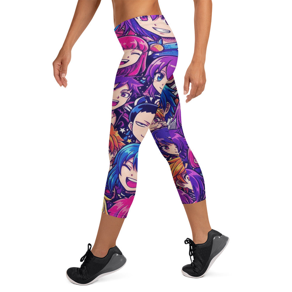 Anime Galaxy Hero Capri Leggings | GearBunch
