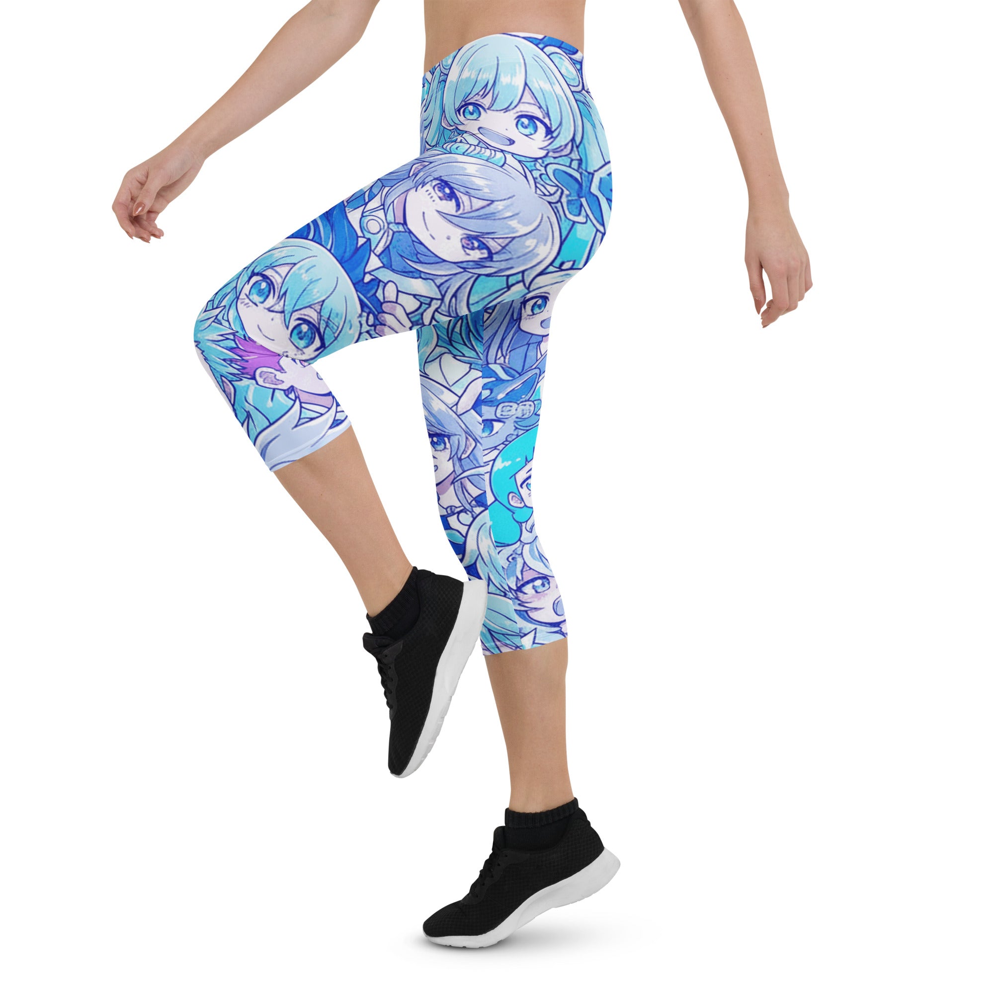 Anime Ice Kingdom Capri Leggings | GearBunch