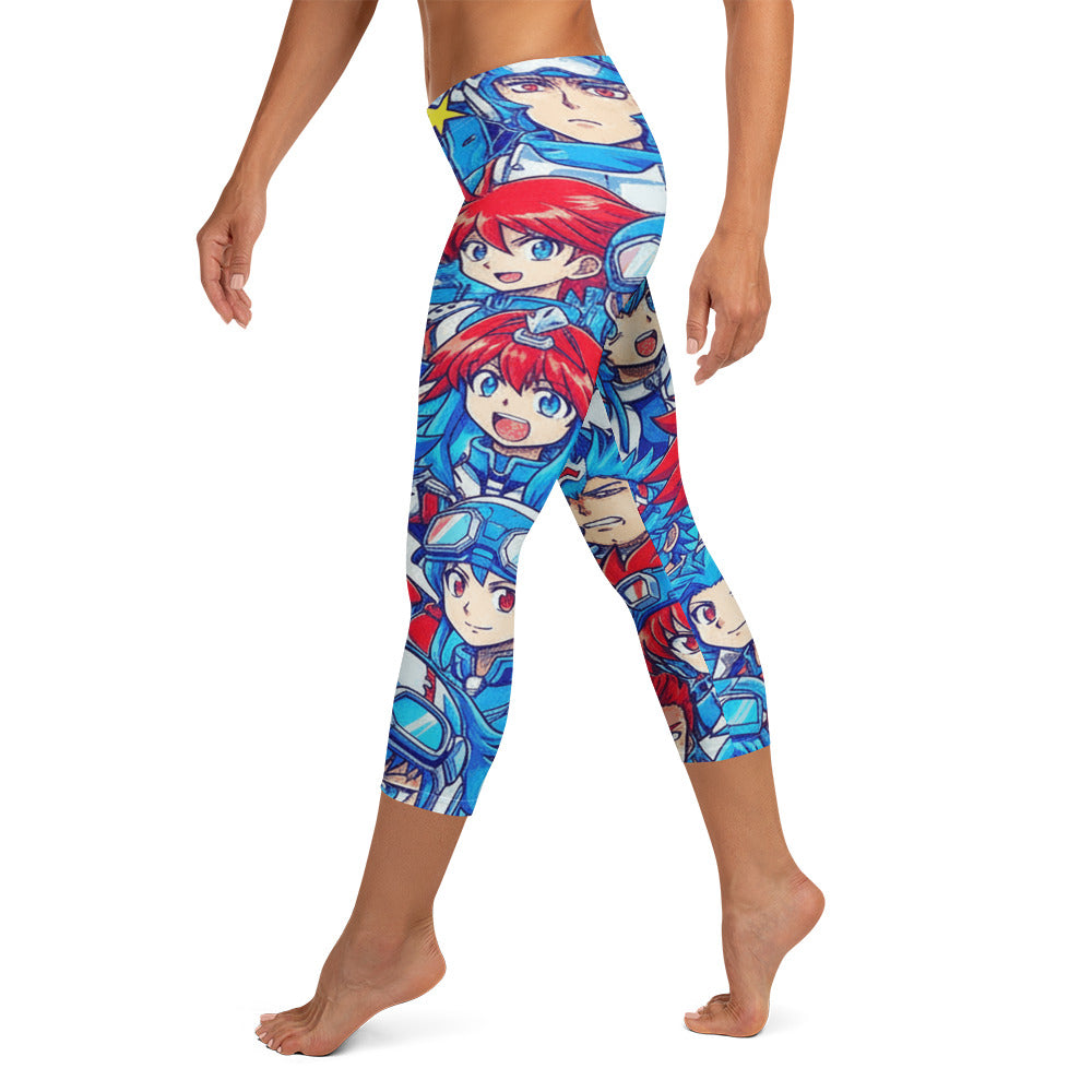 Anime Mecha Pilot Capri Leggings | GearBunch
