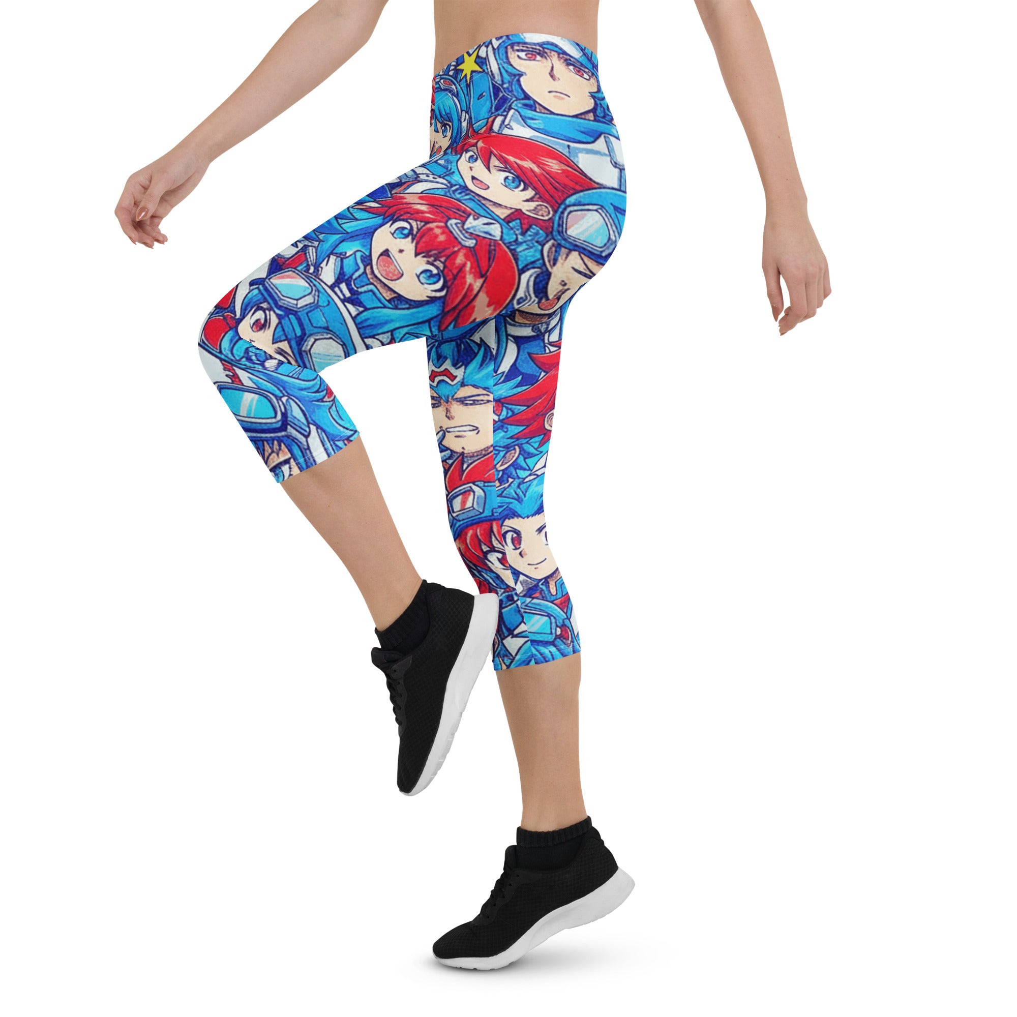Anime Mecha Pilot Capri Leggings | GearBunch