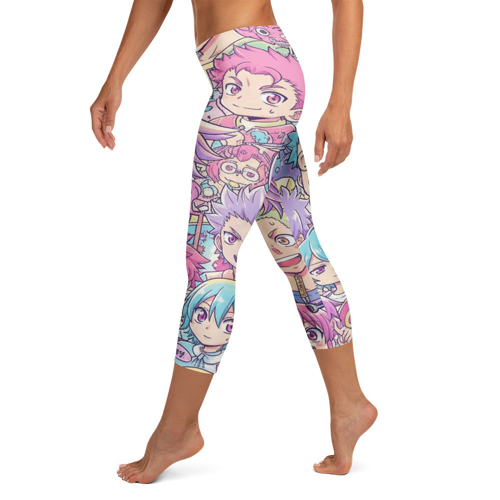 Anime Pastel Dream Capri Leggings | GearBunch