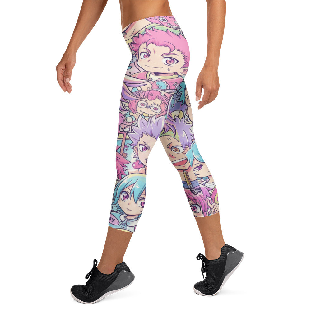 Anime Pastel Dream Capri Leggings | GearBunch