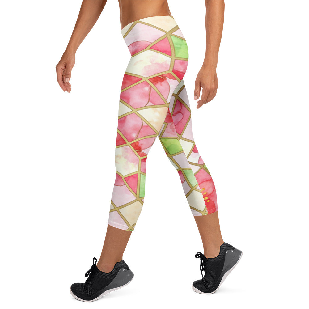Cherry Blossom Capri Leggings | GearBunch