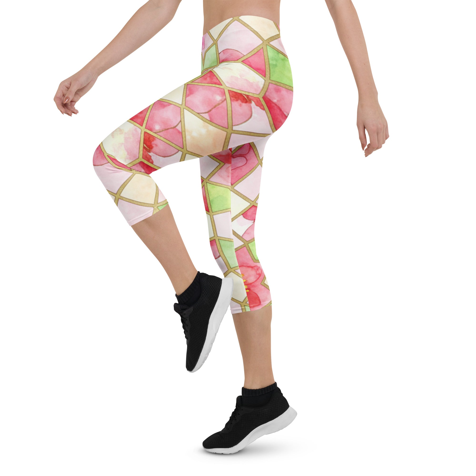 Cherry Blossom Capri Leggings | GearBunch