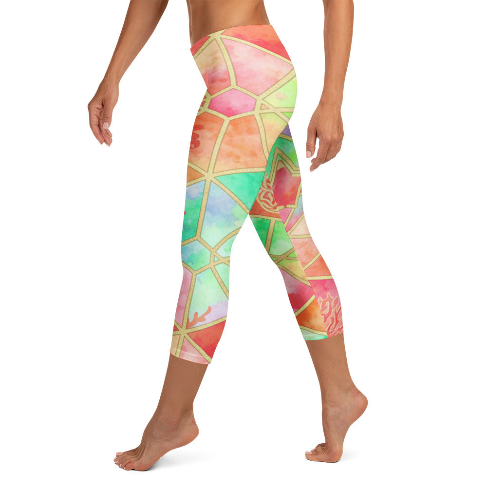Coral Reef Capri Leggings | GearBunch