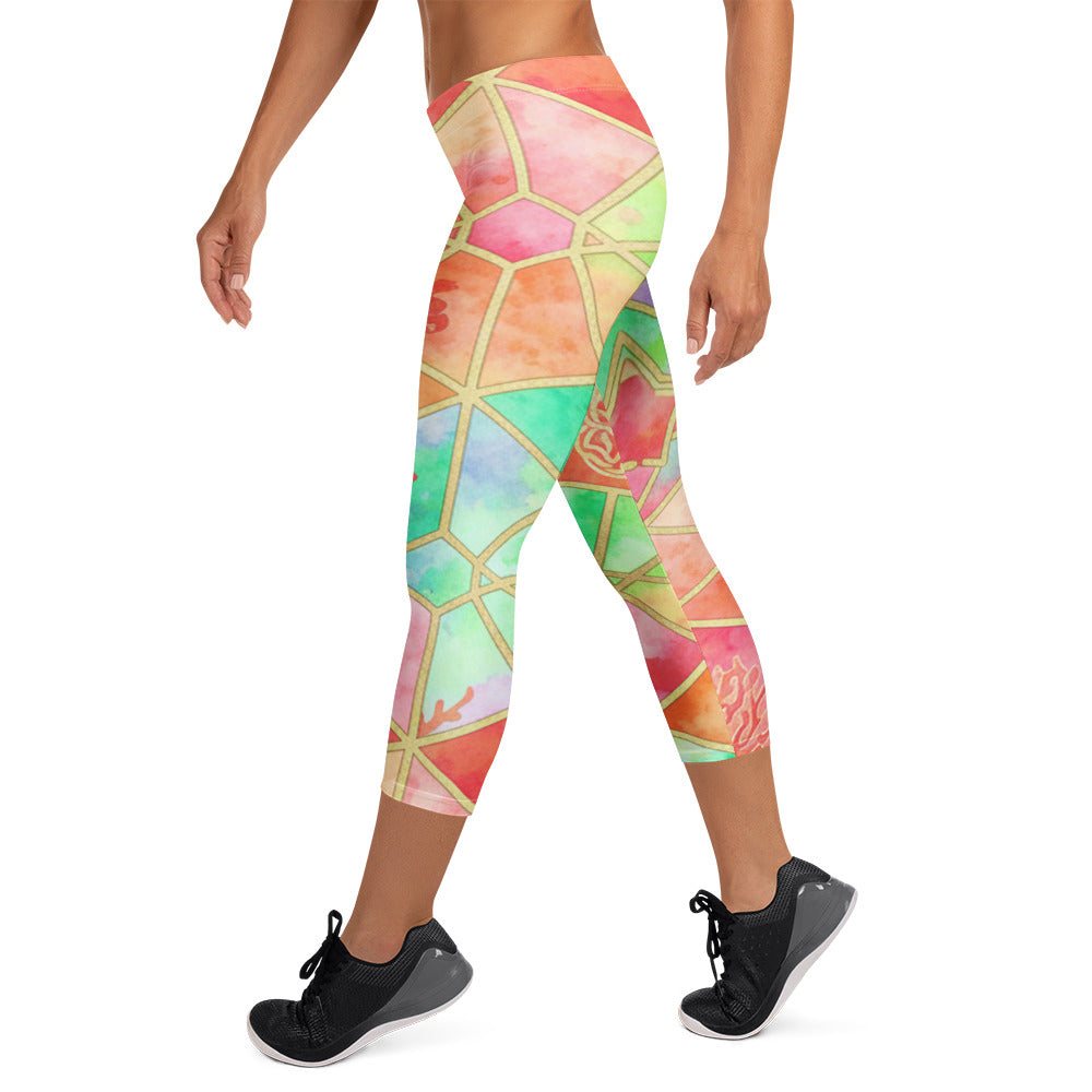 Coral Reef Capri Leggings | GearBunch