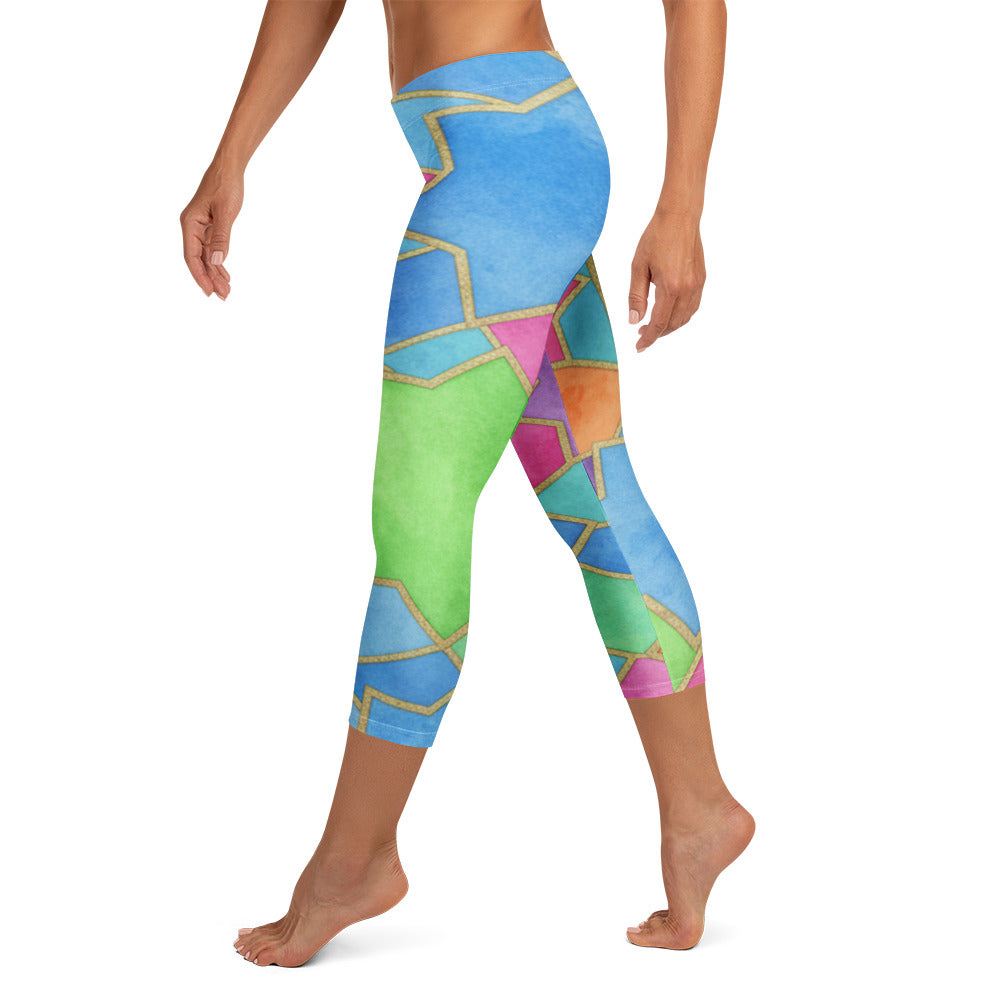 Arabic Festival Capri Leggings | GearBunch