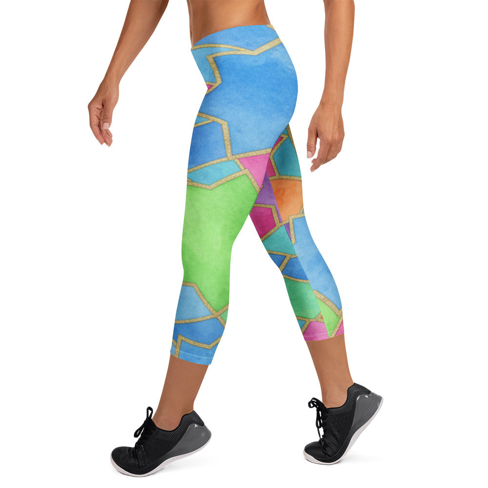 Arabic Festival Capri Leggings | GearBunch