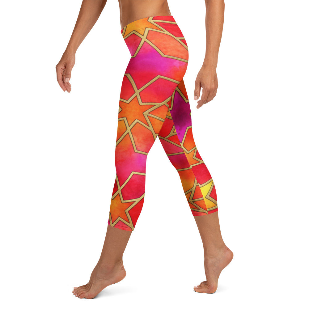 Fire Opal Capri Leggings | GearBunch