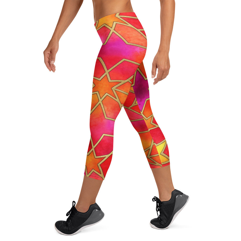 Fire Opal Capri Leggings | GearBunch