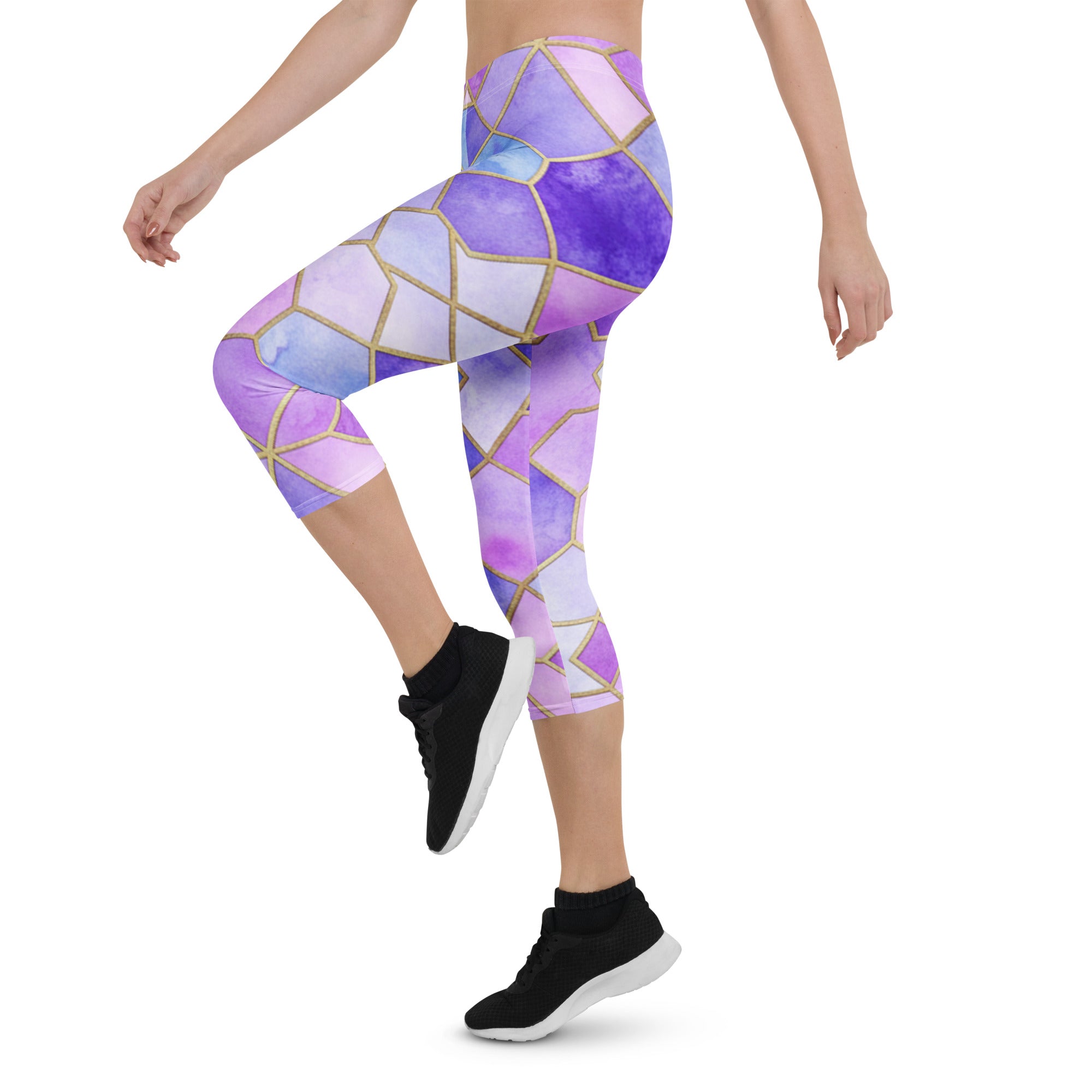 Lavender Fields Capri Leggings | GearBunch
