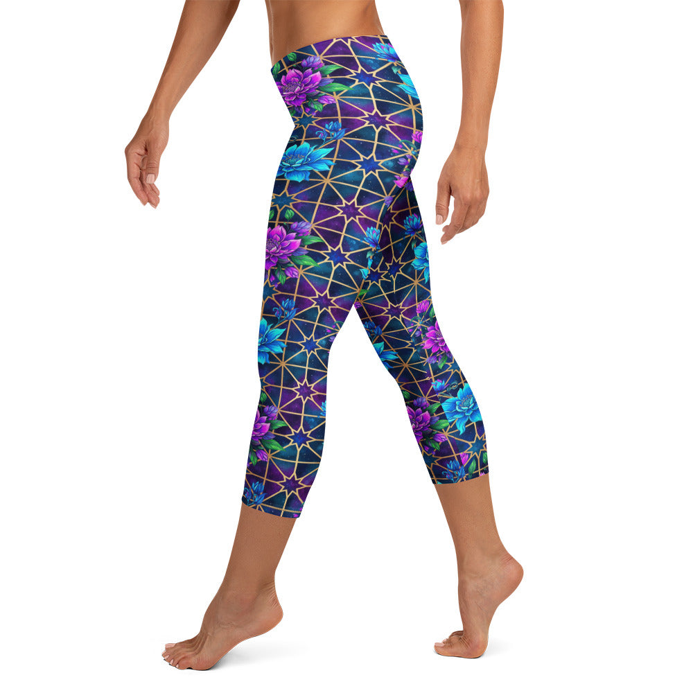 Midnight Galaxy Capri Leggings | GearBunch