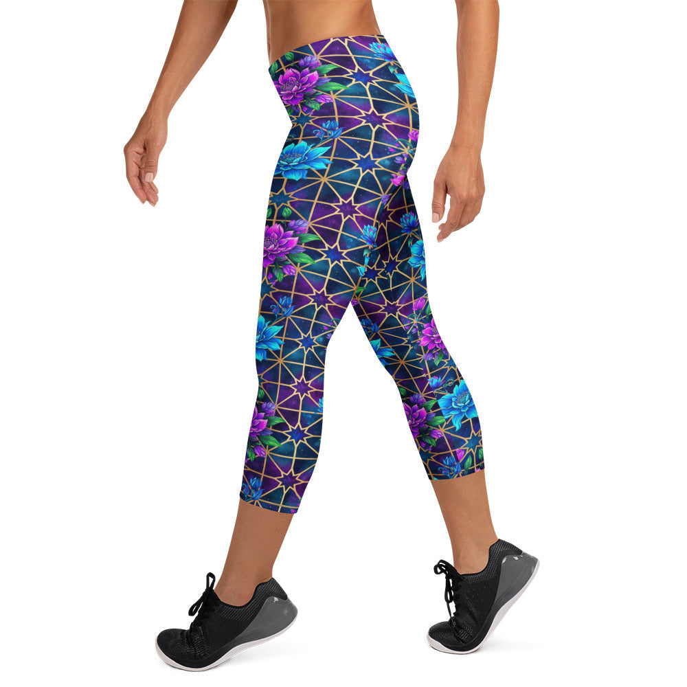 Midnight Galaxy Capri Leggings | GearBunch