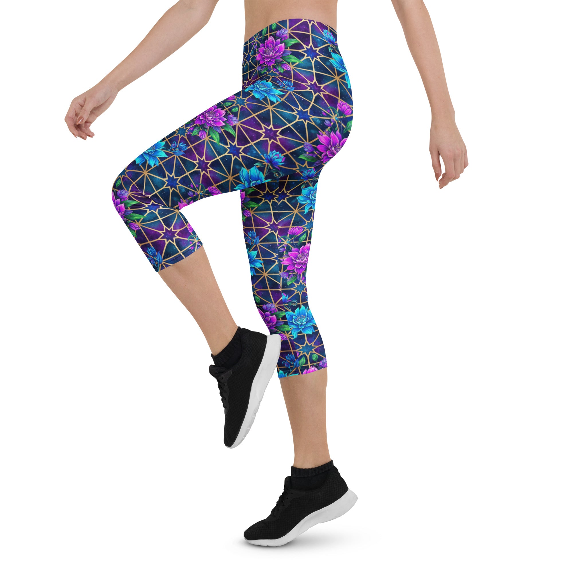 Midnight Galaxy Capri Leggings | GearBunch