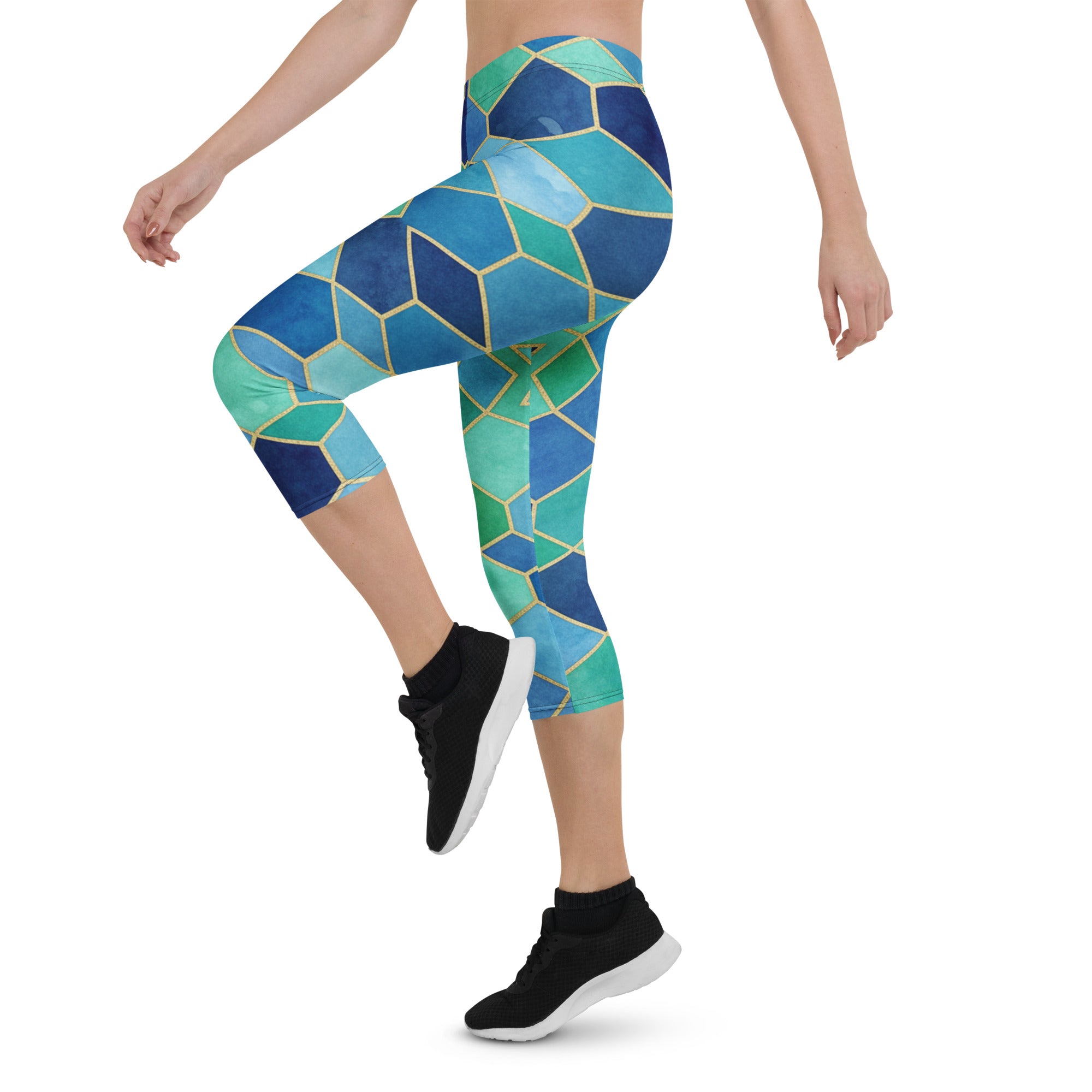 Ocean Blues Capri Leggings | GearBunch