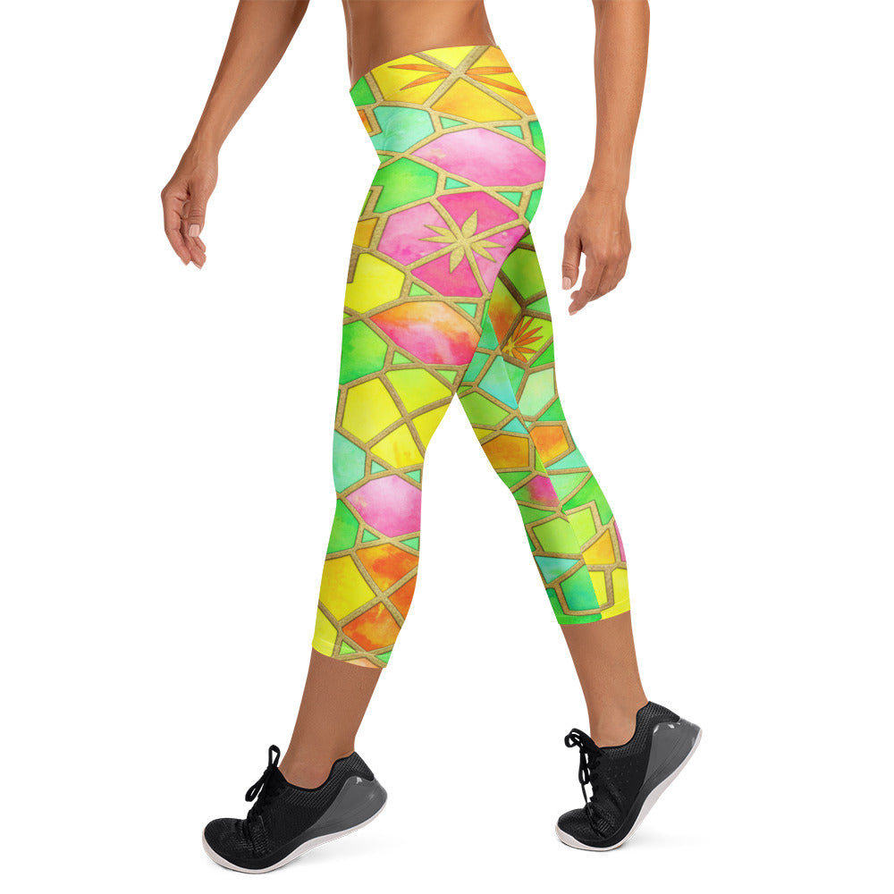 Tropical Punch Capri Leggings | GearBunch