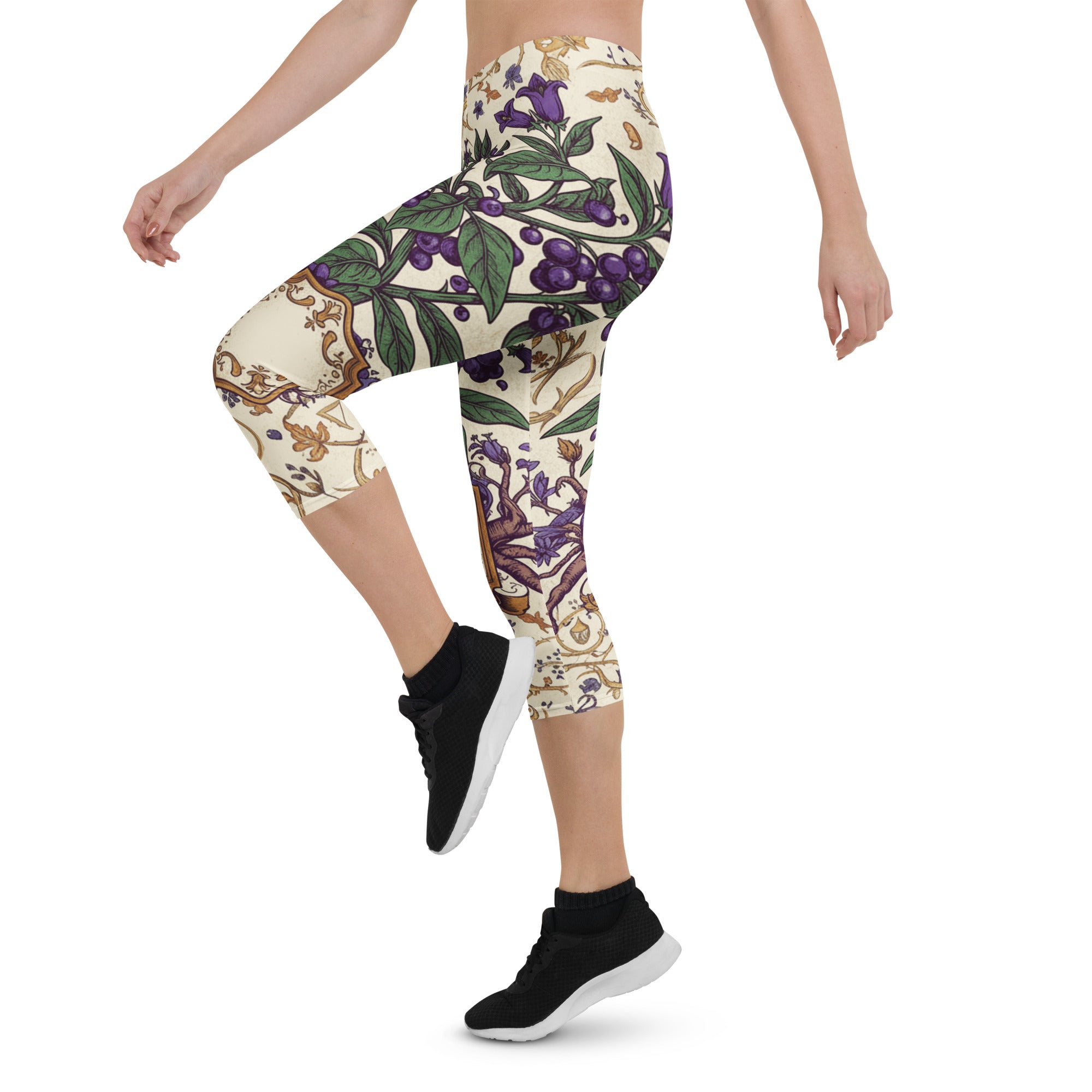 Belladonna Poison Garden Capri Leggings | GearBunch