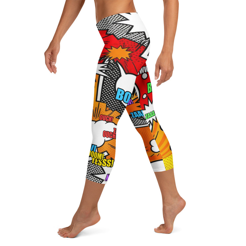 Comic Strip Boom Town Capri Leggings | GearBunch