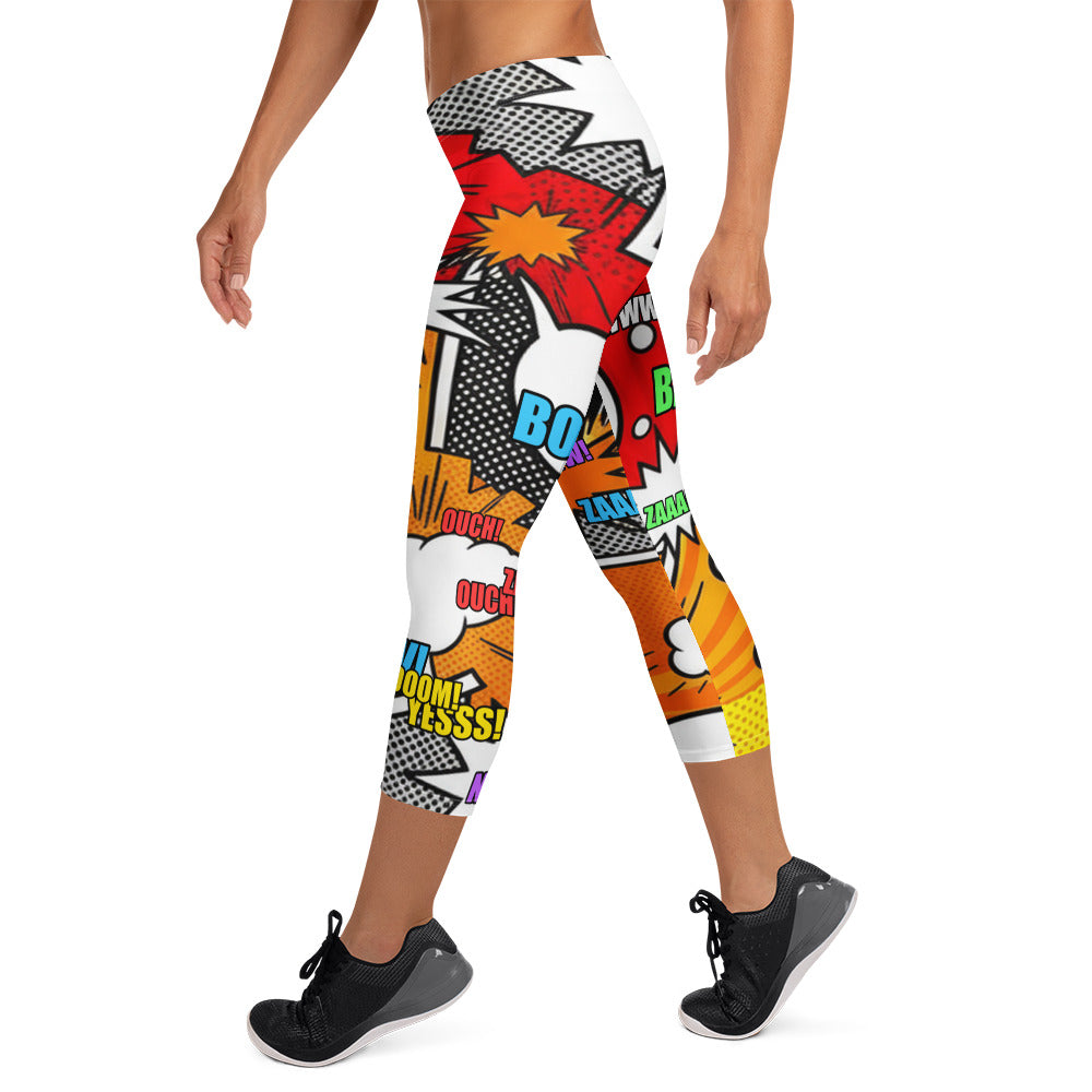 Comic Strip Boom Town Capri Leggings | GearBunch