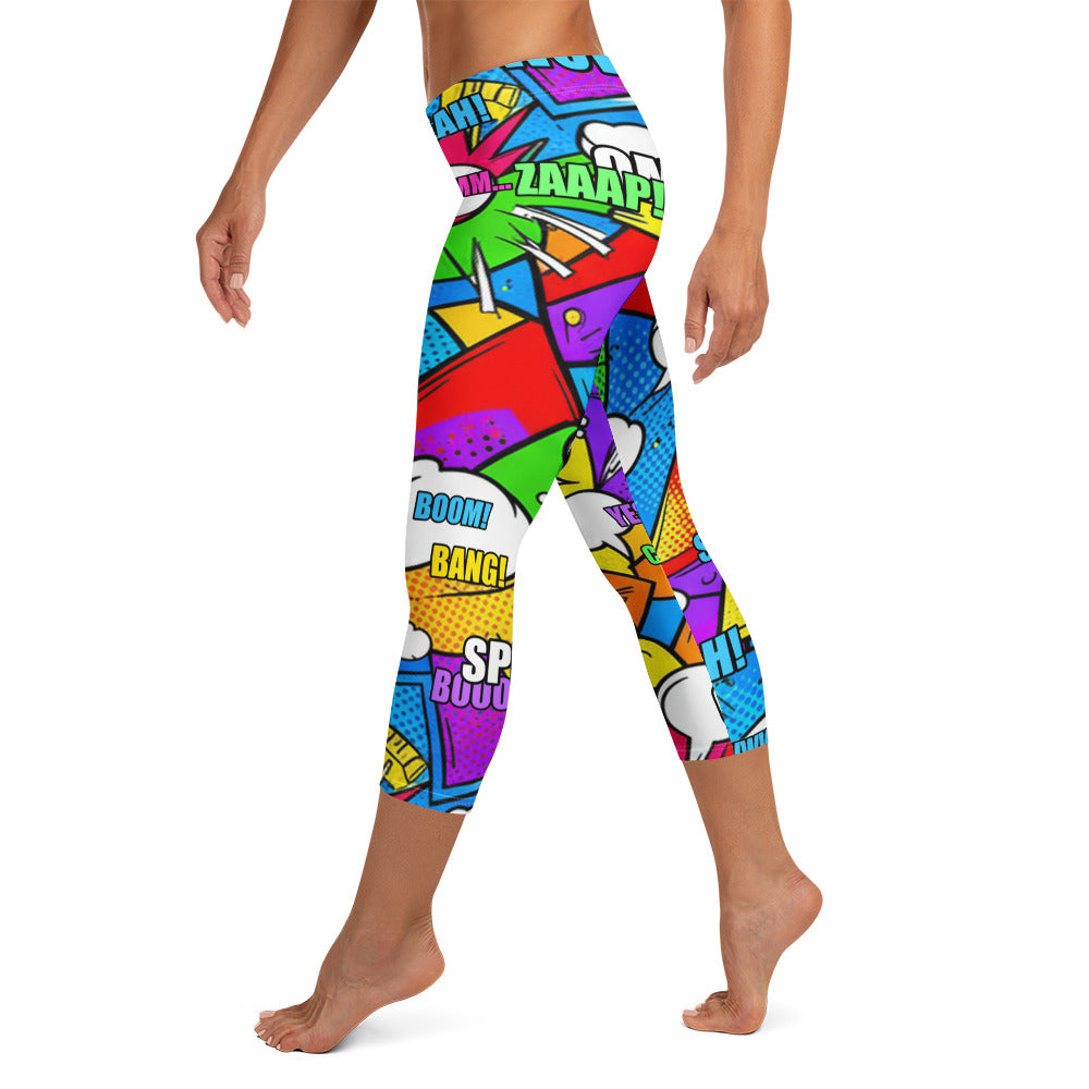 Comic Hero Capri Leggings | GearBunch