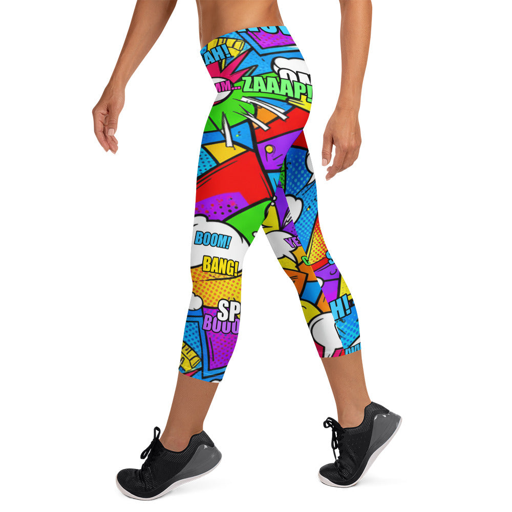 Comic Hero Capri Leggings | GearBunch
