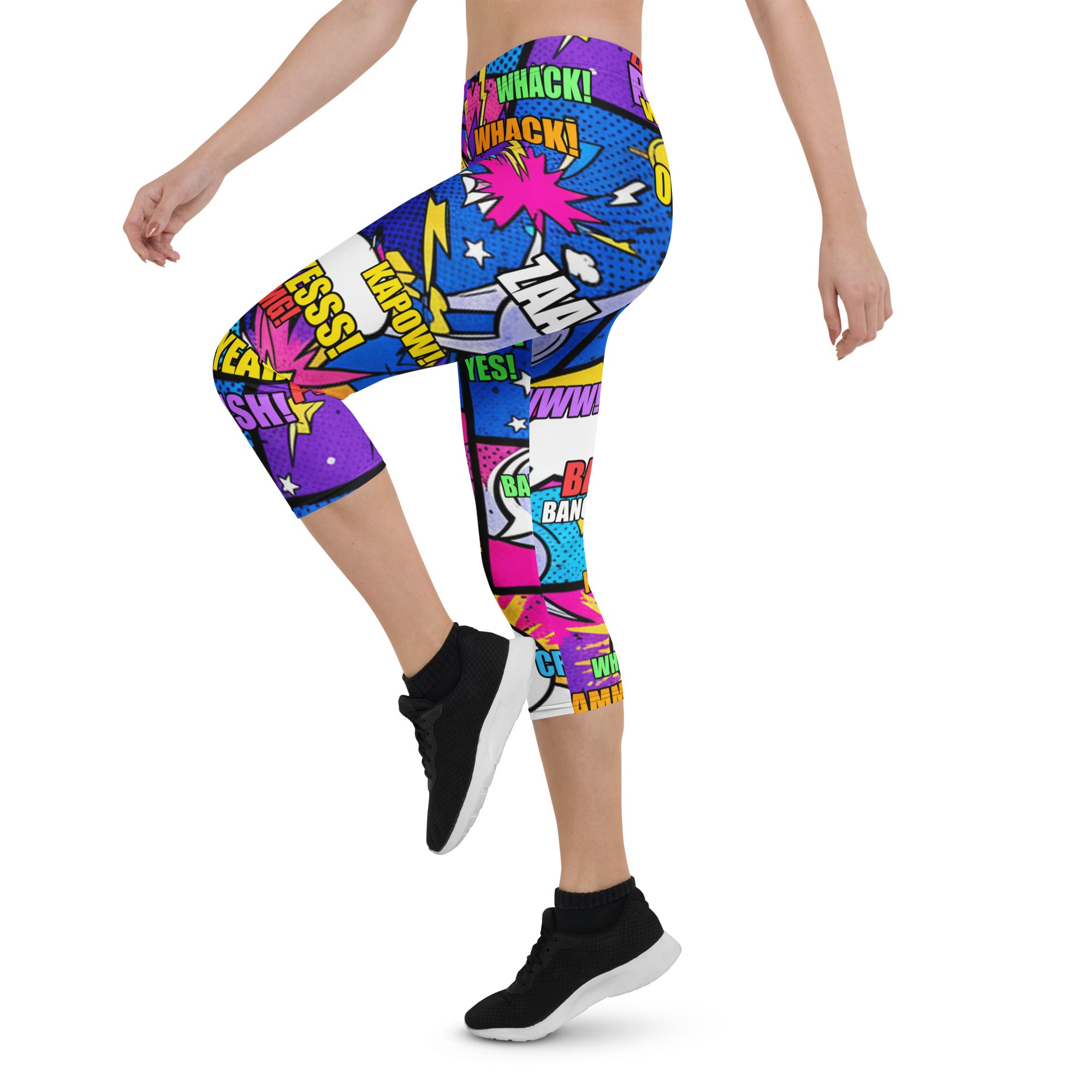 Comic Strip Cosmic Boom Capri Leggings | GearBunch