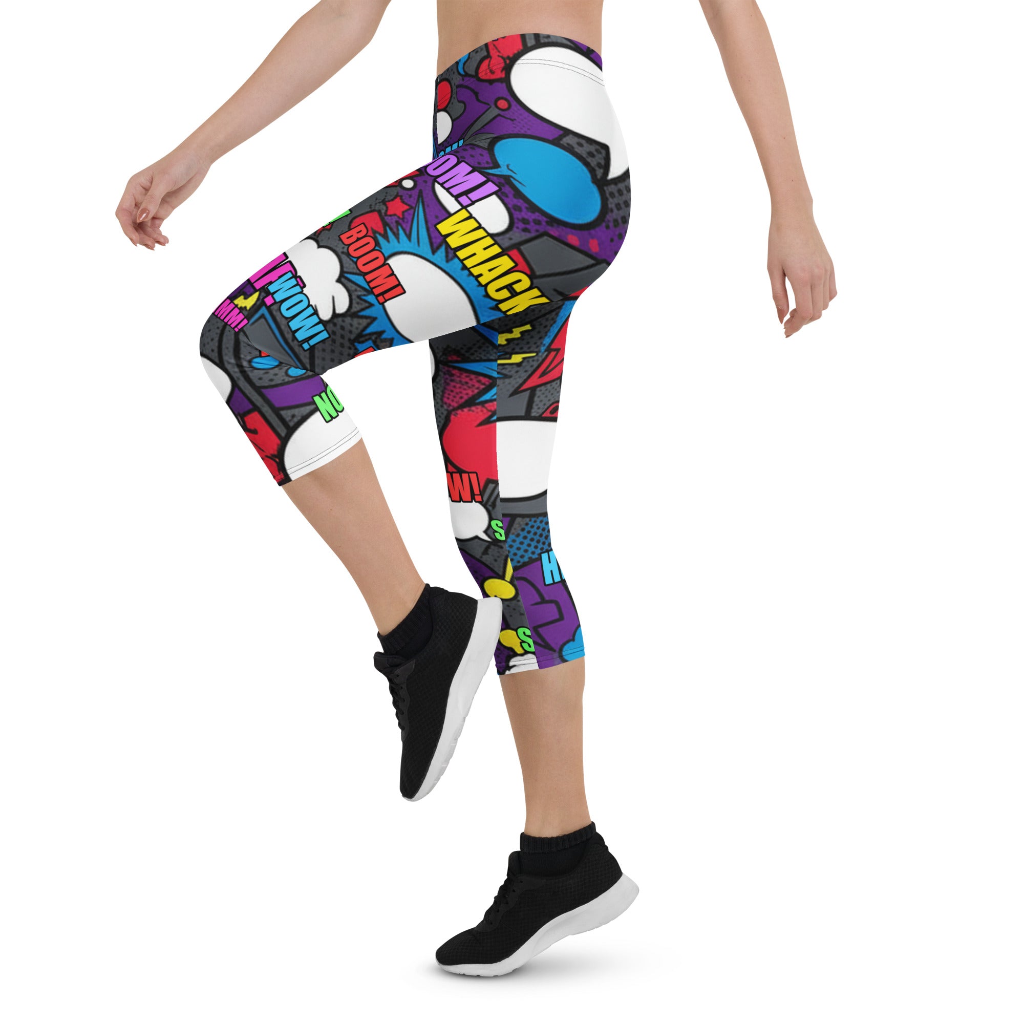 Comic Strip Dark Knight Capri Leggings | GearBunch