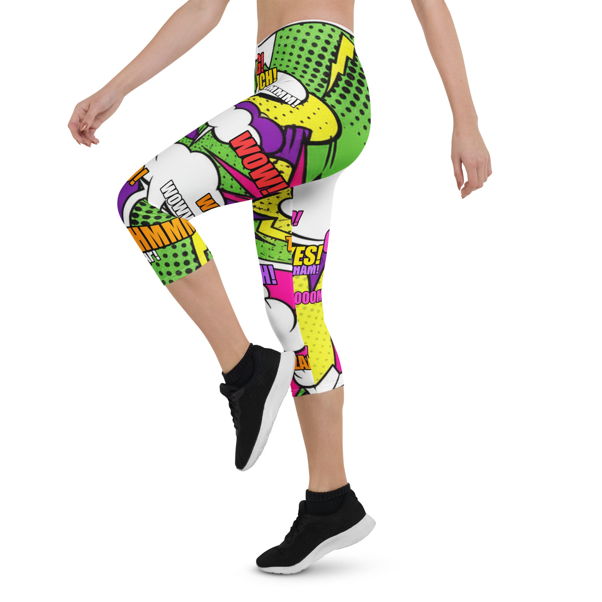 Comic Villain Neon Capri Leggings | GearBunch