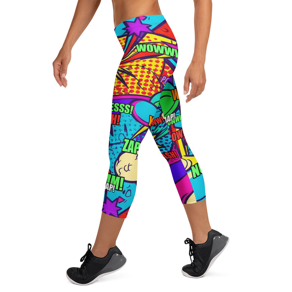 Pirate Comic Strip Capri Leggings | GearBunch