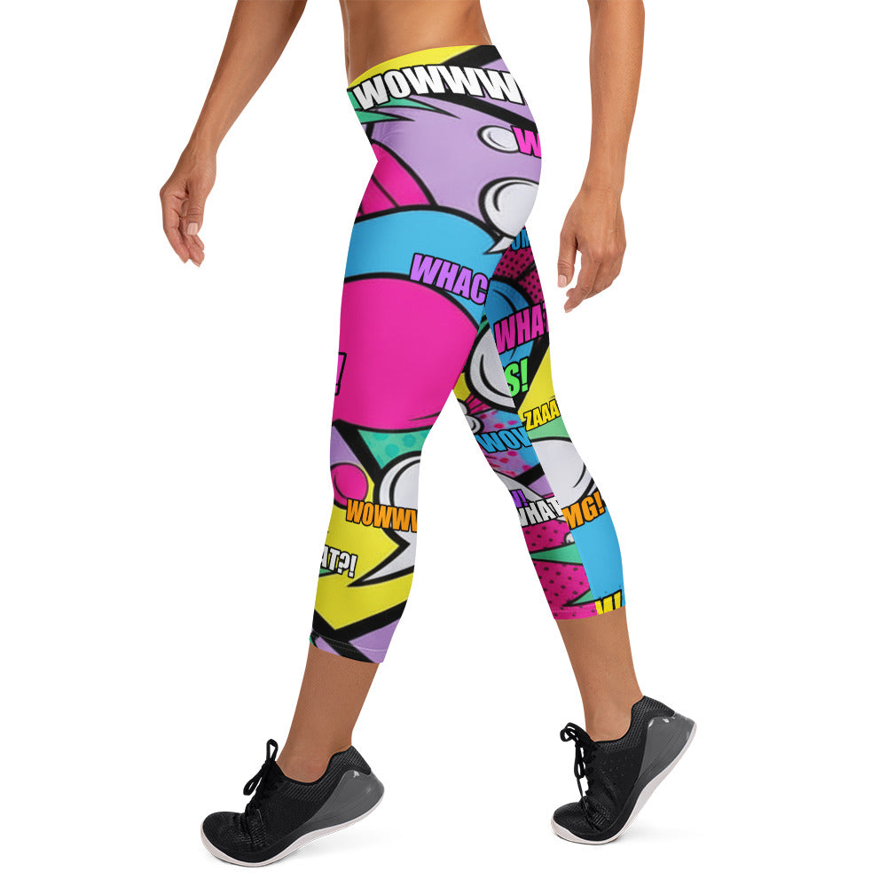 Comic Strip Pop Candy Capri Leggings | GearBunch