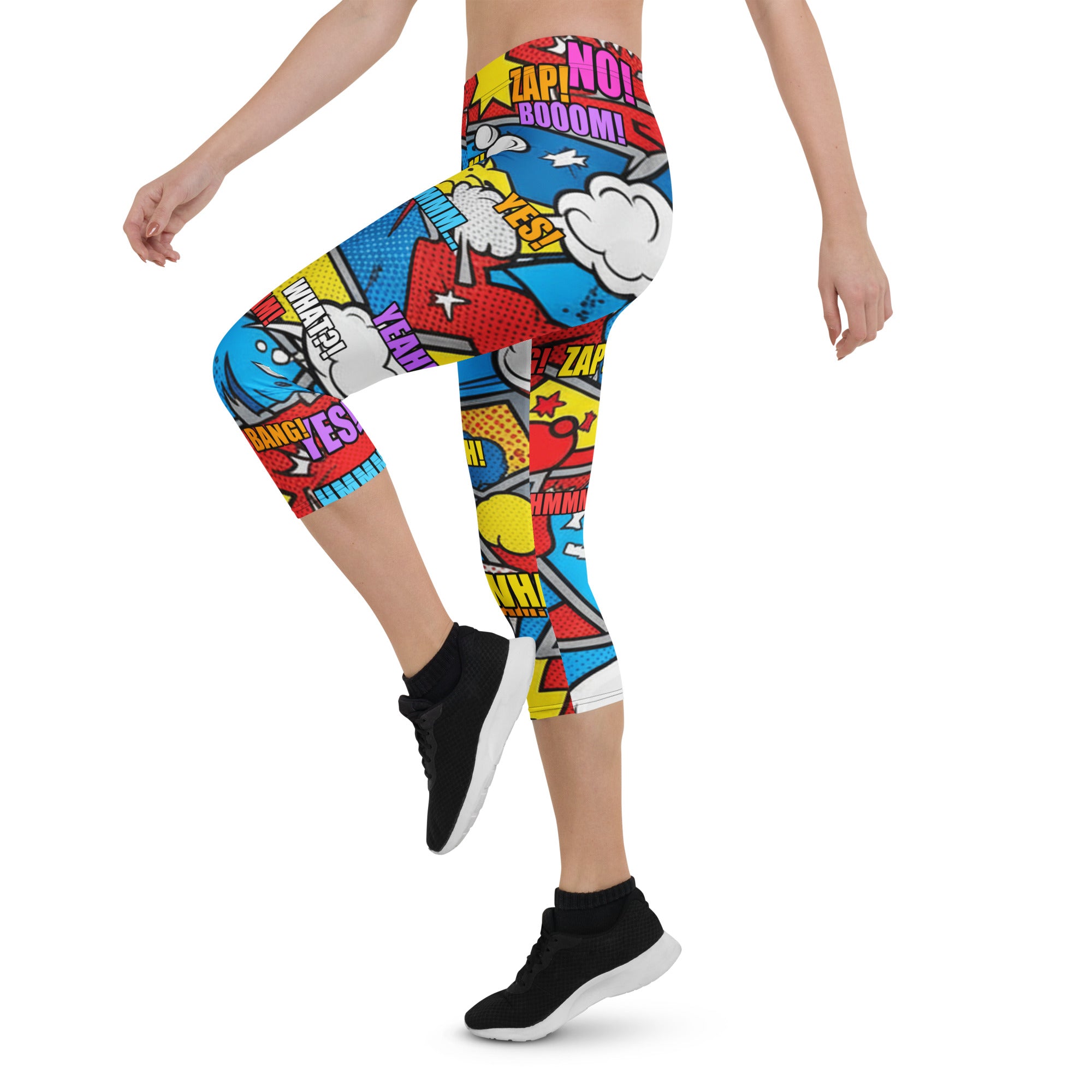 Robot Wars Comic Capri Leggings | GearBunch