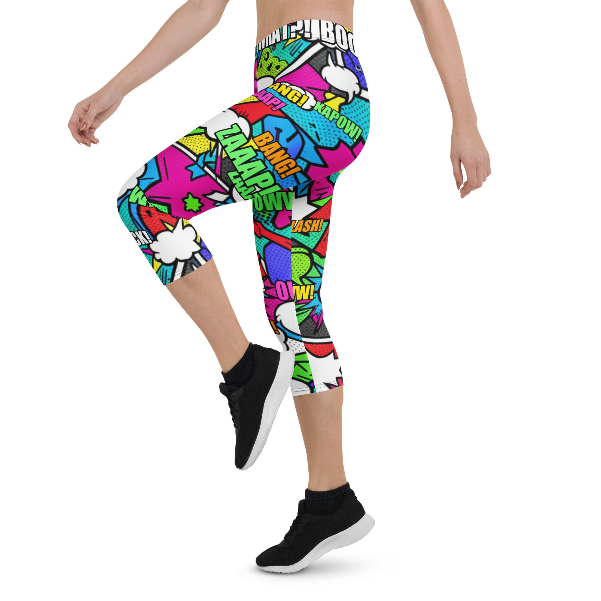 Comic Zombie Apocalypse Capri Leggings | GearBunch