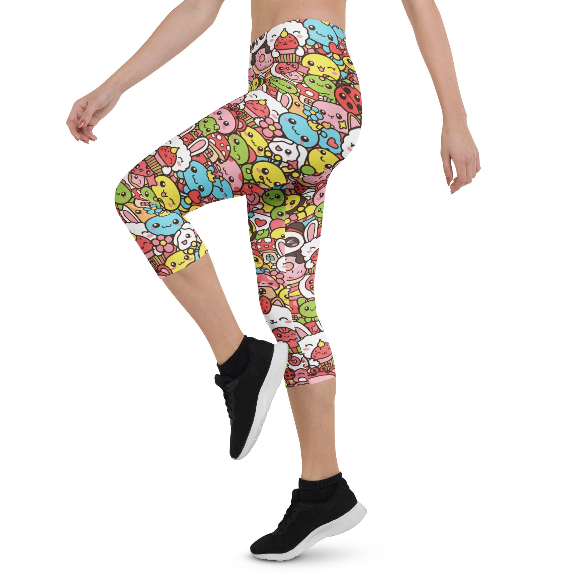 Kawaii Garden Bugs Capri Leggings | GearBunch